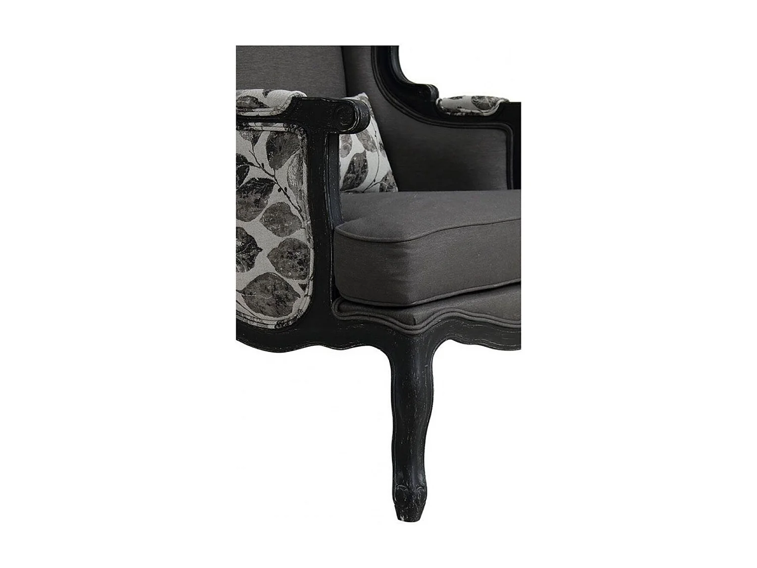 Fauteuil bergère Bois Noir - Les Étoffes Interior's