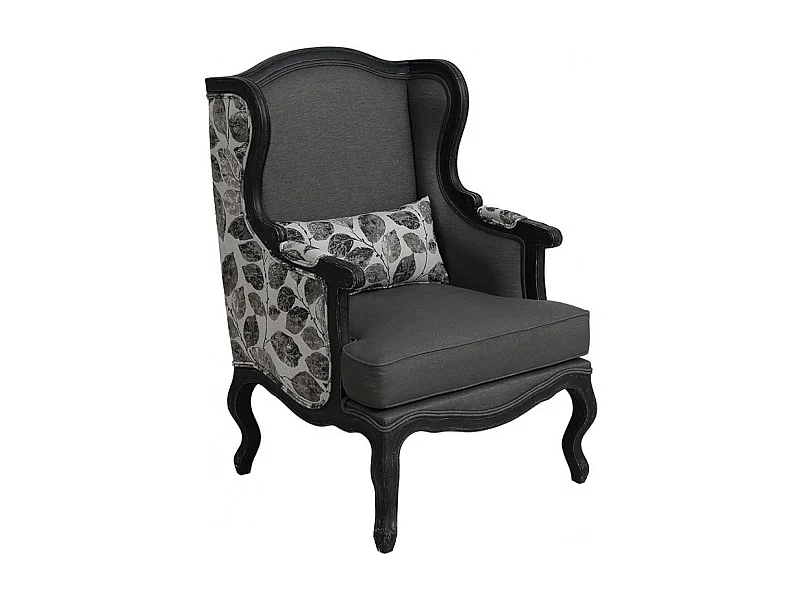 Fauteuil bergère Bois Noir - Les Étoffes Interior's