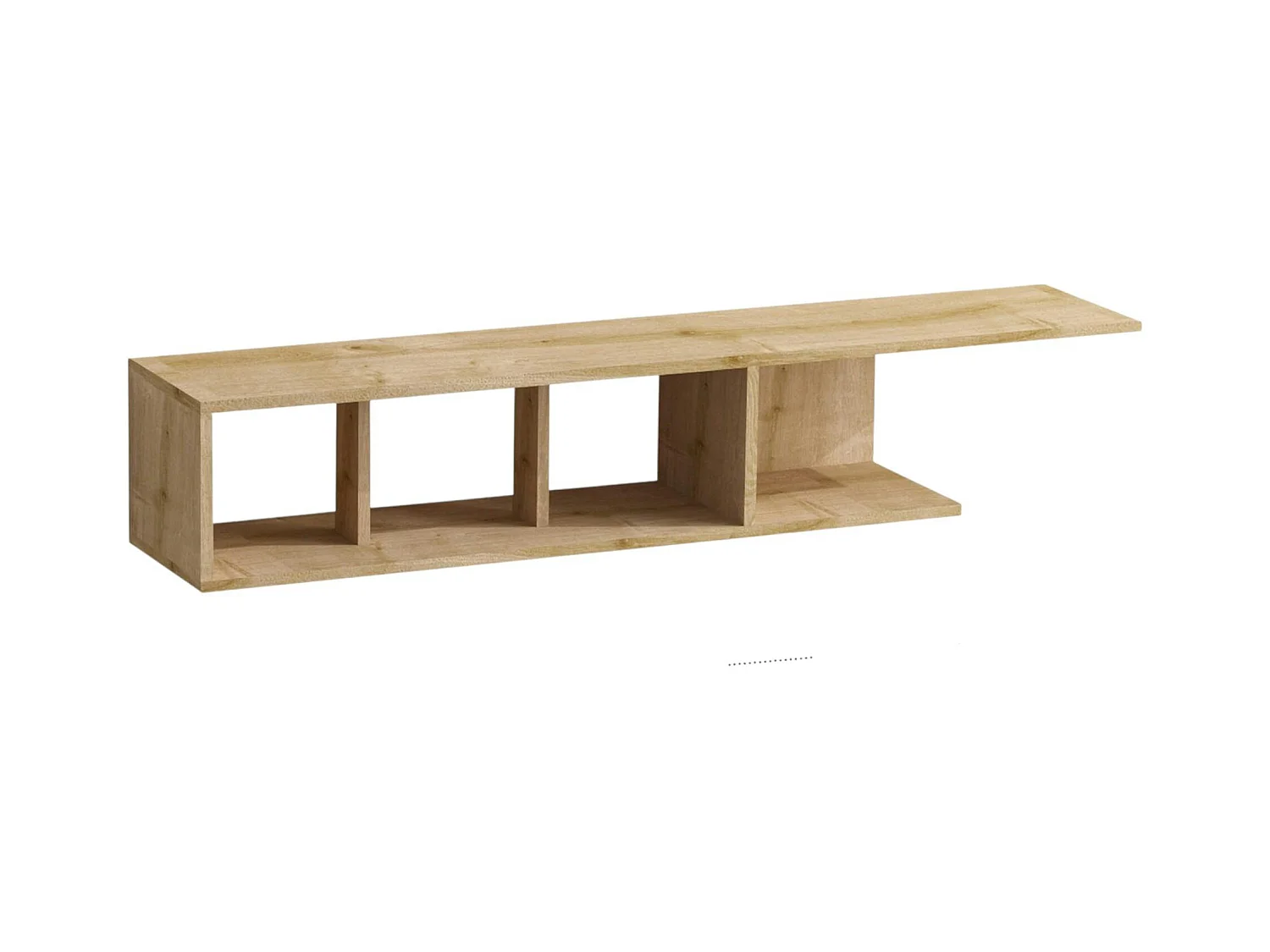 Meuble TV mural effet chêne - niches ouvertes MARFA