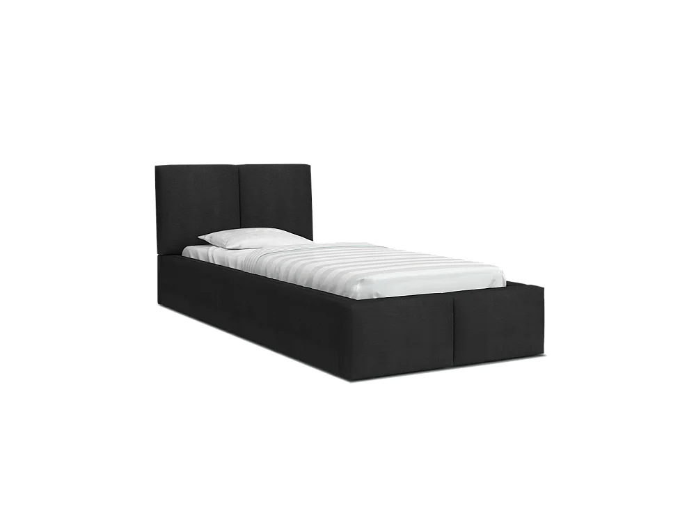 Lit coffre Tesia 90x200  - Sommier inclus Noir