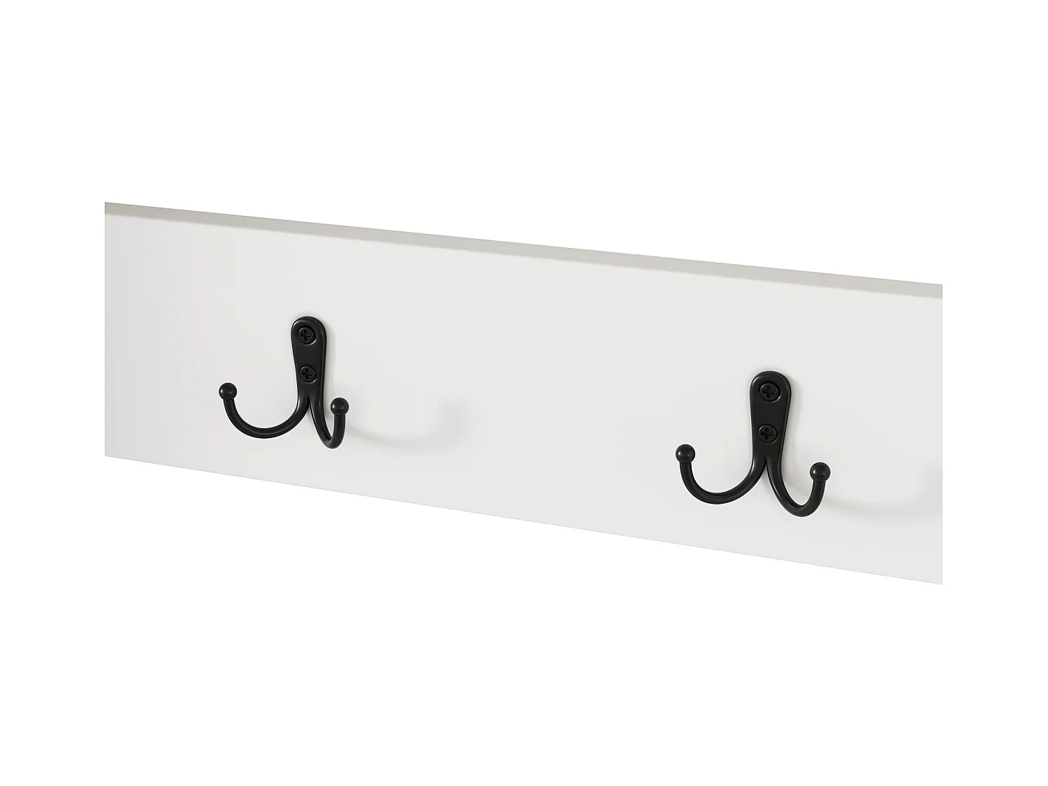 Meuble à chaussures 70x25x165cm - avec 8 crochets - avec 3 portes - panneaux de particules - blanc