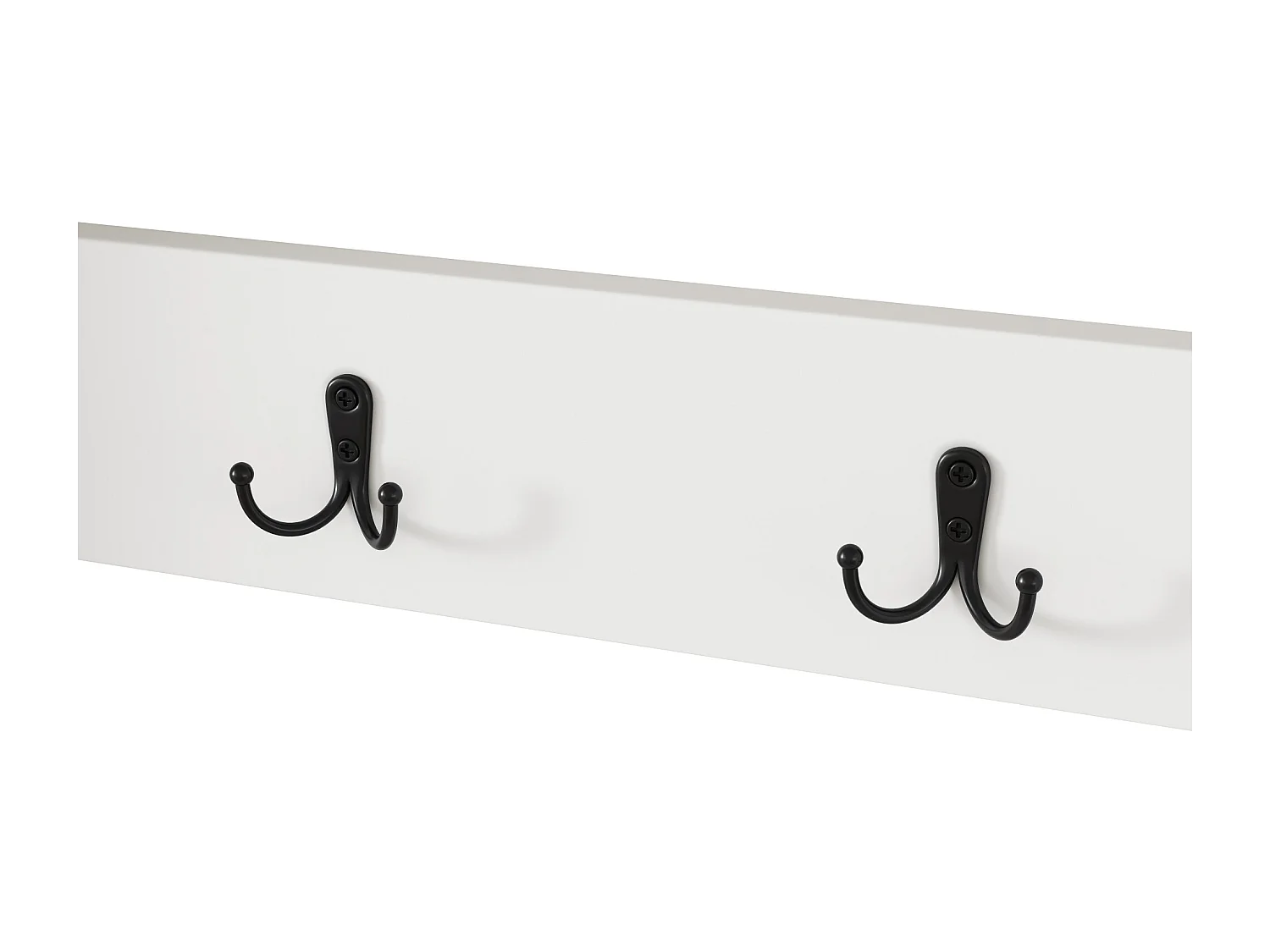 Schuhschrank 70×25×165 cm - mit 8 Haken - mit 3 Türen - Spanplatte - weiß