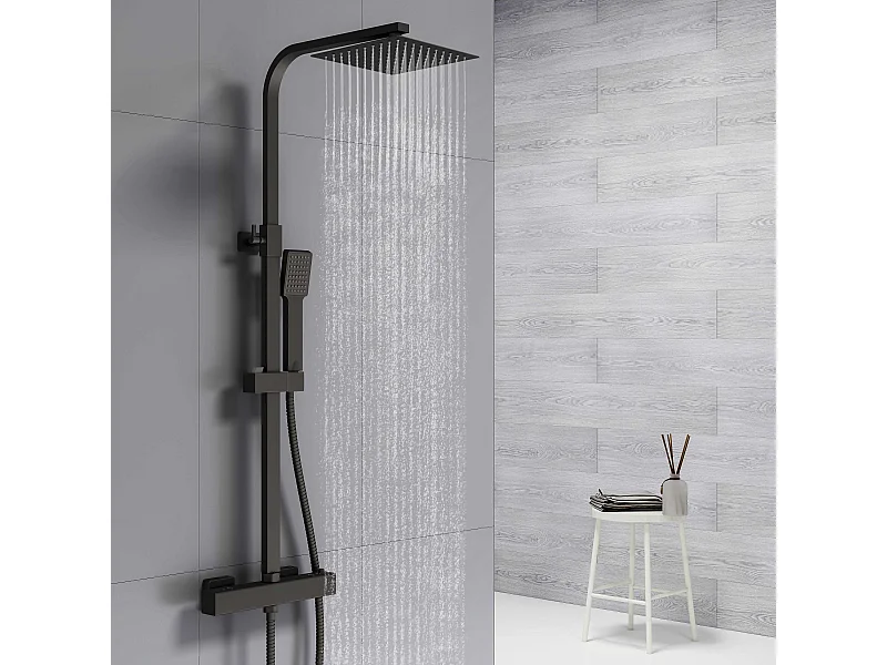 Colonne de Douche AICA avec Mitigeur Thermostatique 38 °C Laiton & Inox