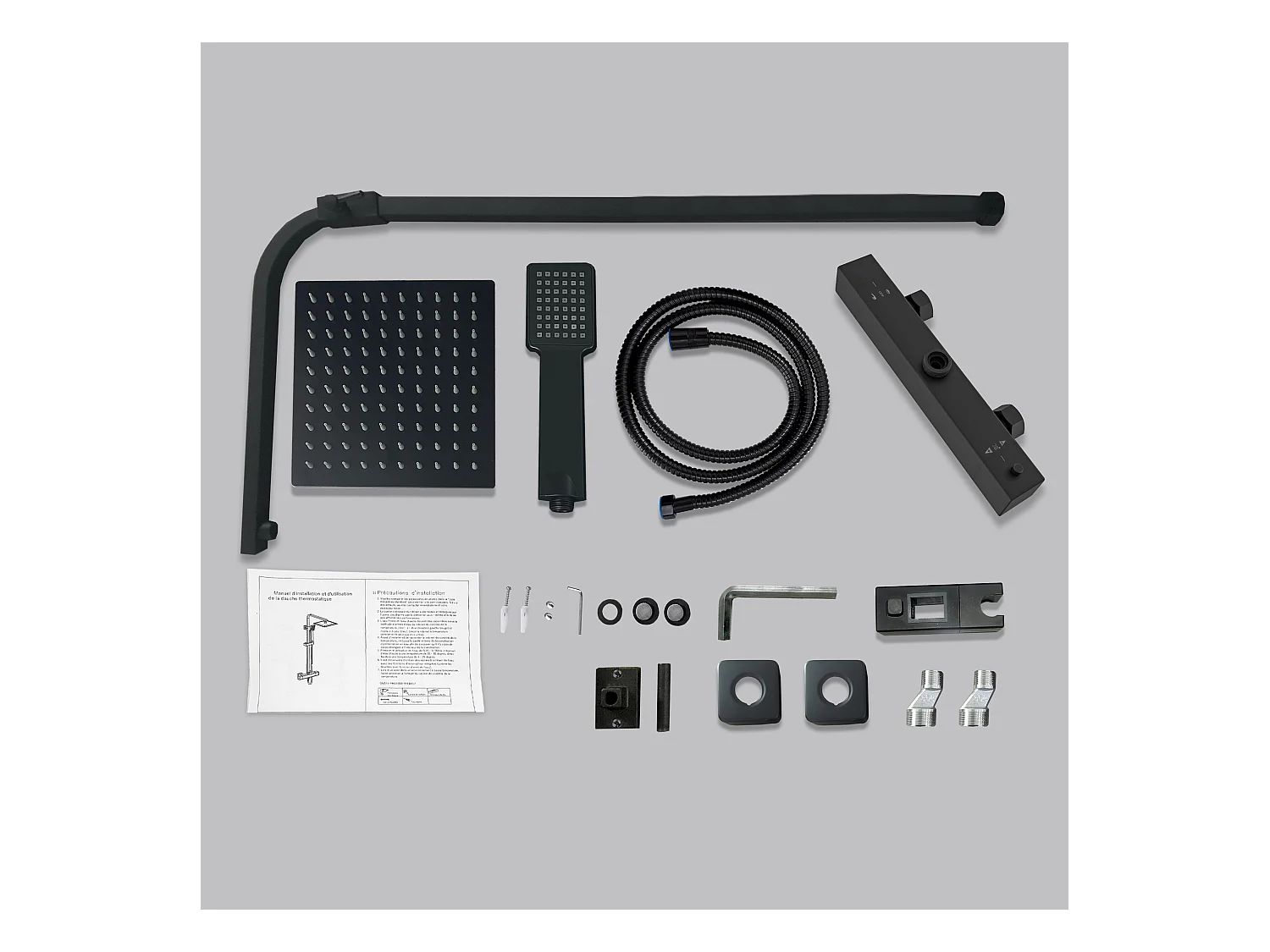 Colonne de Douche AICA avec Mitigeur Thermostatique 38 °C Laiton & Inox