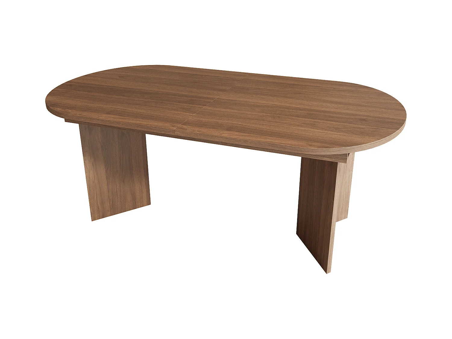 Uitschuifbare eettafel 160-200×90×75 cm - voor 4-6 personen - afgeronde hoeken - dik blad - MDF - bruin