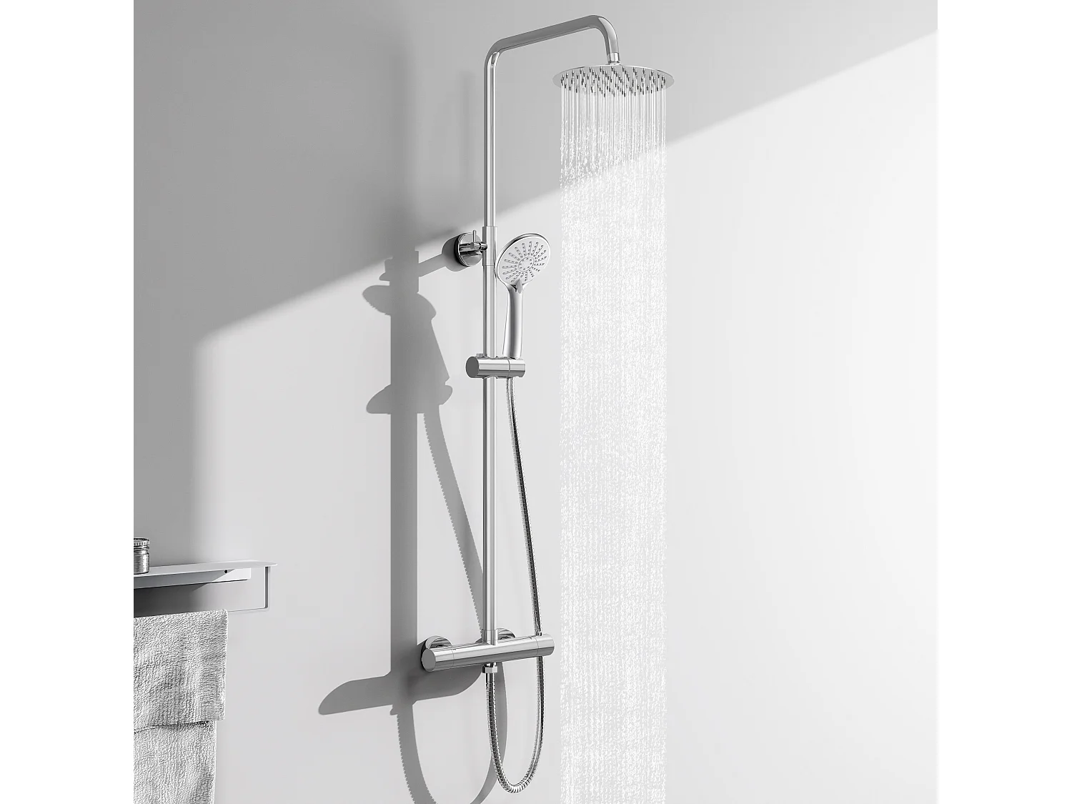 Colonne de Douche Thermostatique AICA 3 Jets Chromé