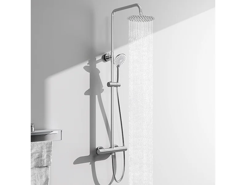 Colonne de Douche Thermostatique AICA 3 Jets Chromé