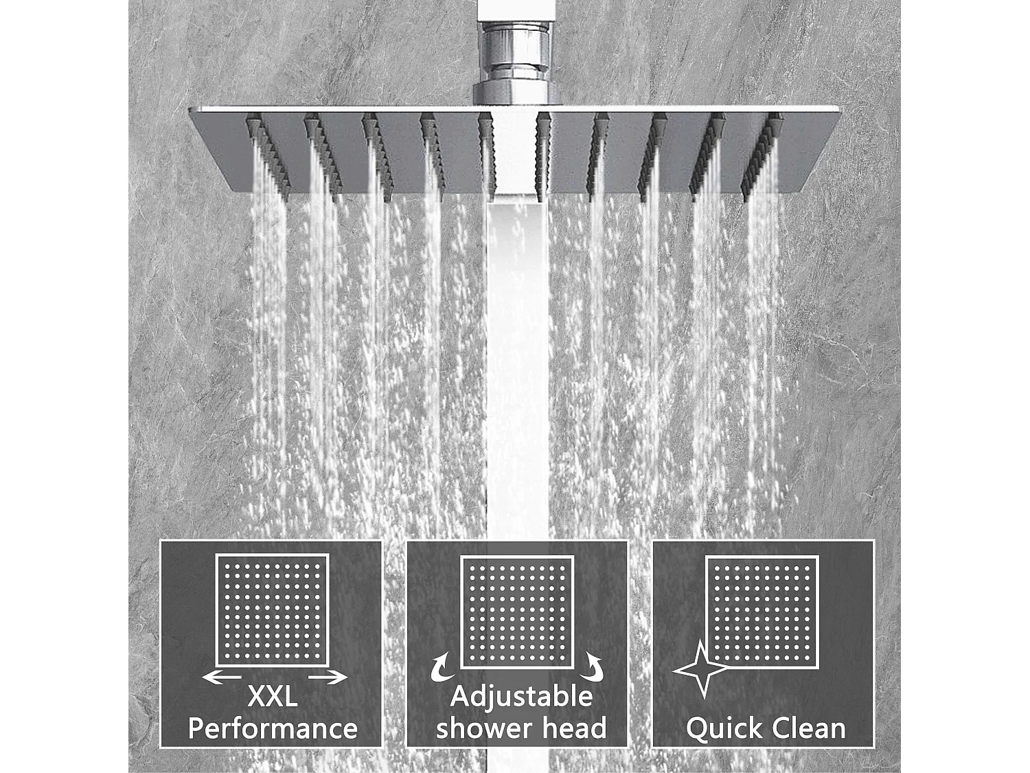 Colonne de Douche AICA avec Mitigeur Thermostatique 38 °C Laiton & Inox