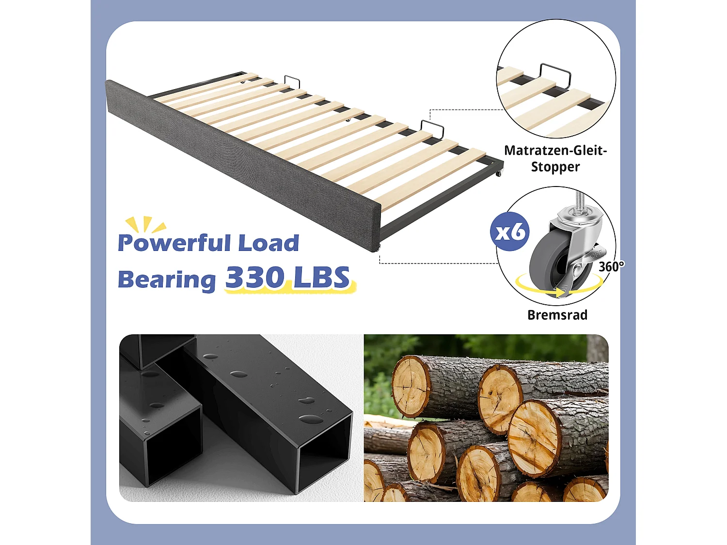 Kanapa rozkładana 90×190 cm - Z wysuwanym łóżkiem 90×190 cm - wzór falisty - ze stelażem listwowym - Aksamit - Szary (bez materaca)