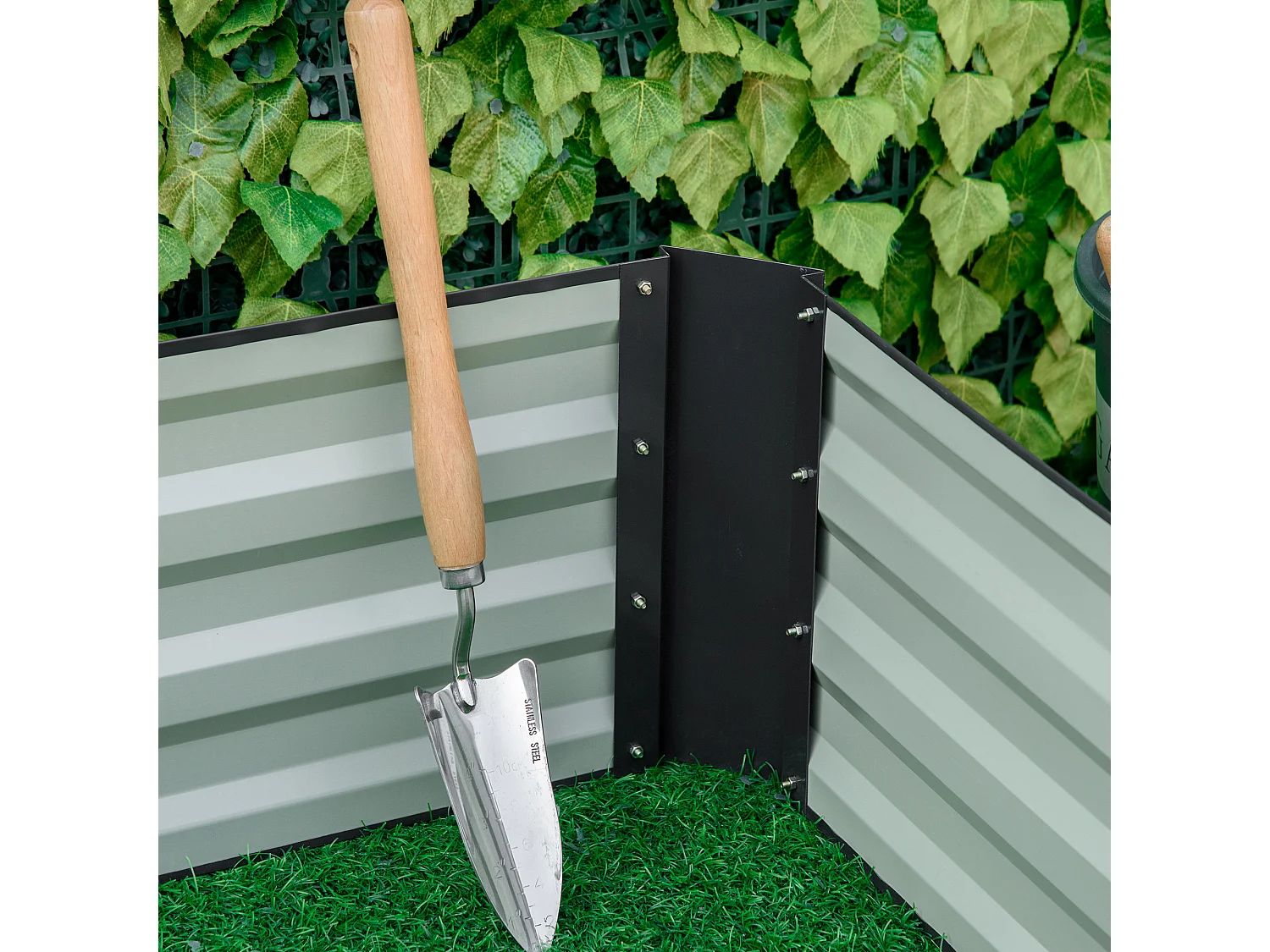 Letto per orto rialzato in metallo portapiante da esterno grigio