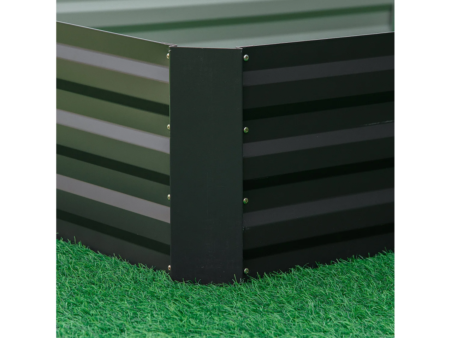 Letto per orto rialzato in metallo portapiante da esterno grigio