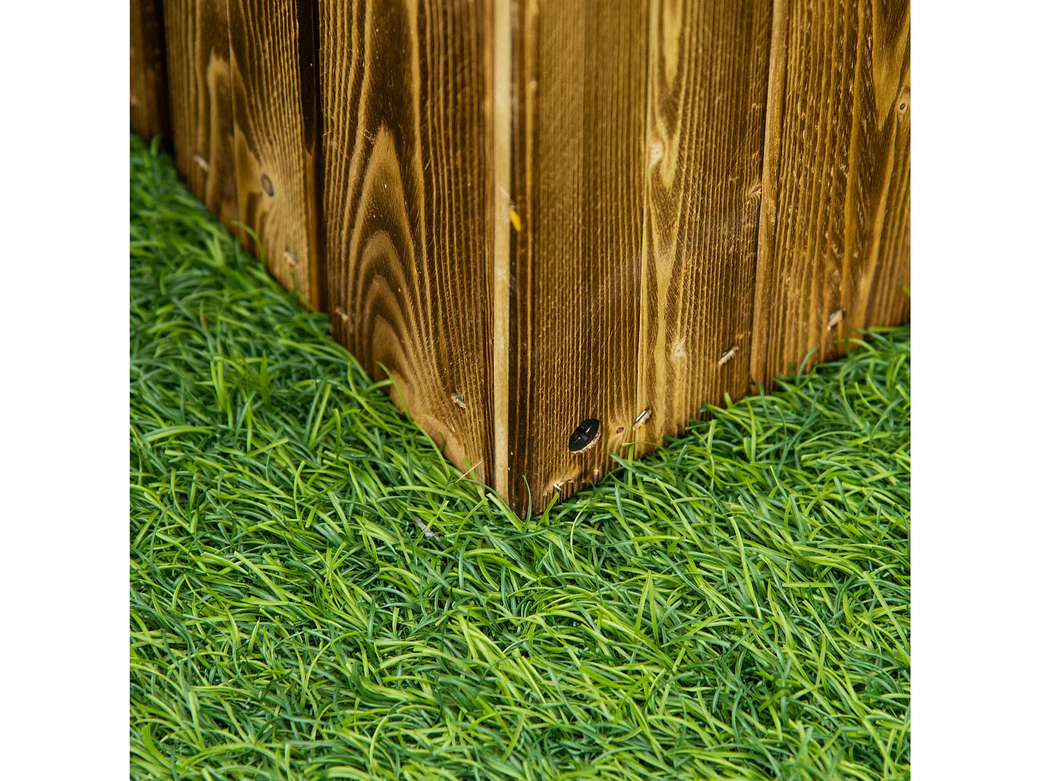 Fioriera da giardino rettangolare per piante e fiori in legno di abete