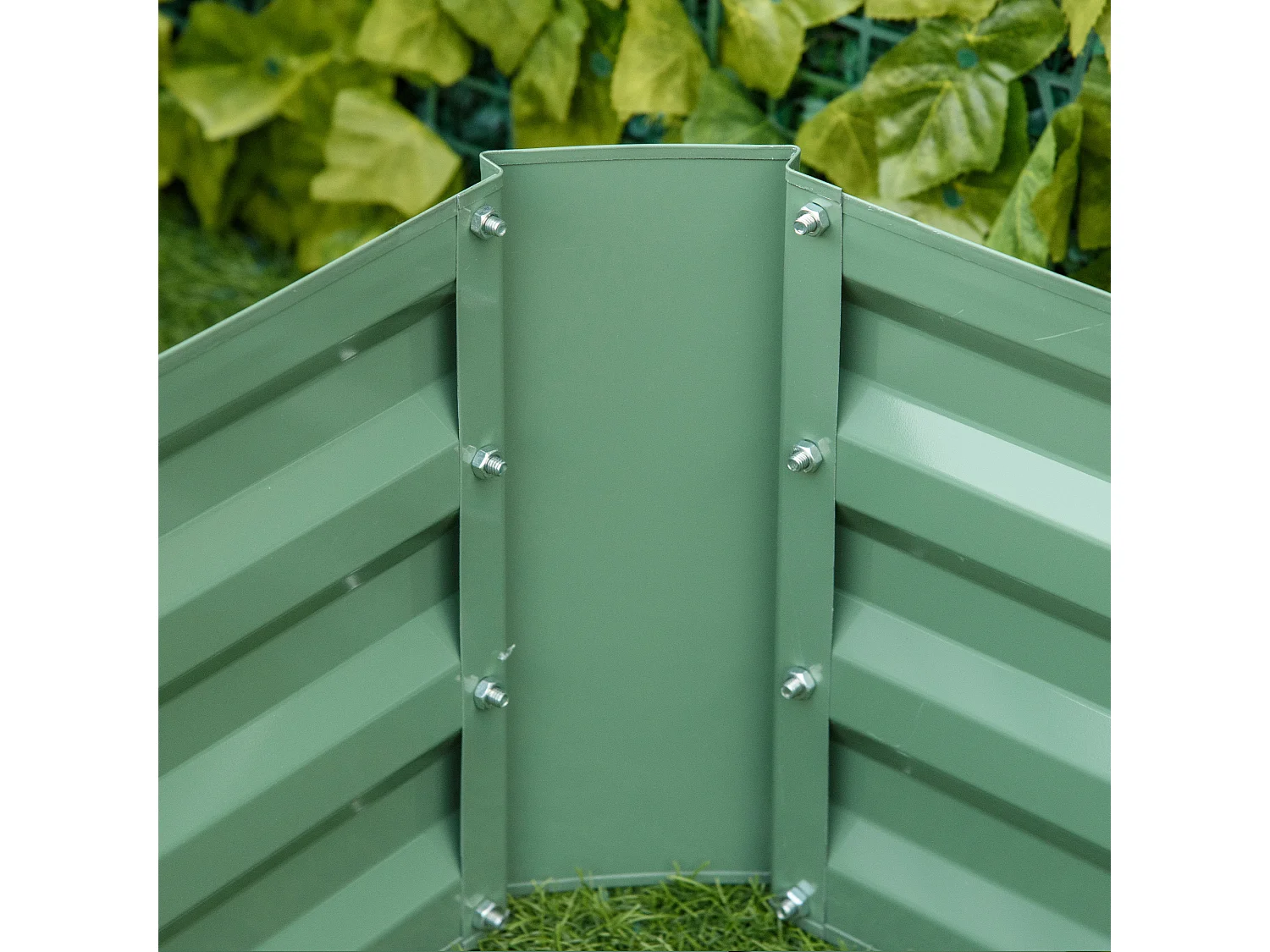 Set di 2 letti per orto rialzati in acciaio zincato 100x100cm