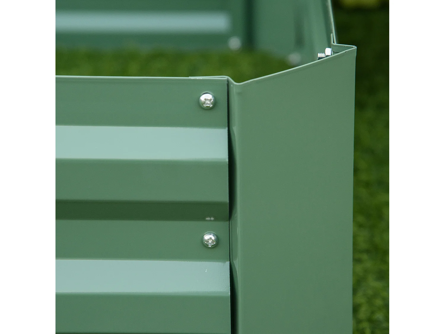 Set di 2 letti per orto rialzati in acciaio zincato 100x100cm