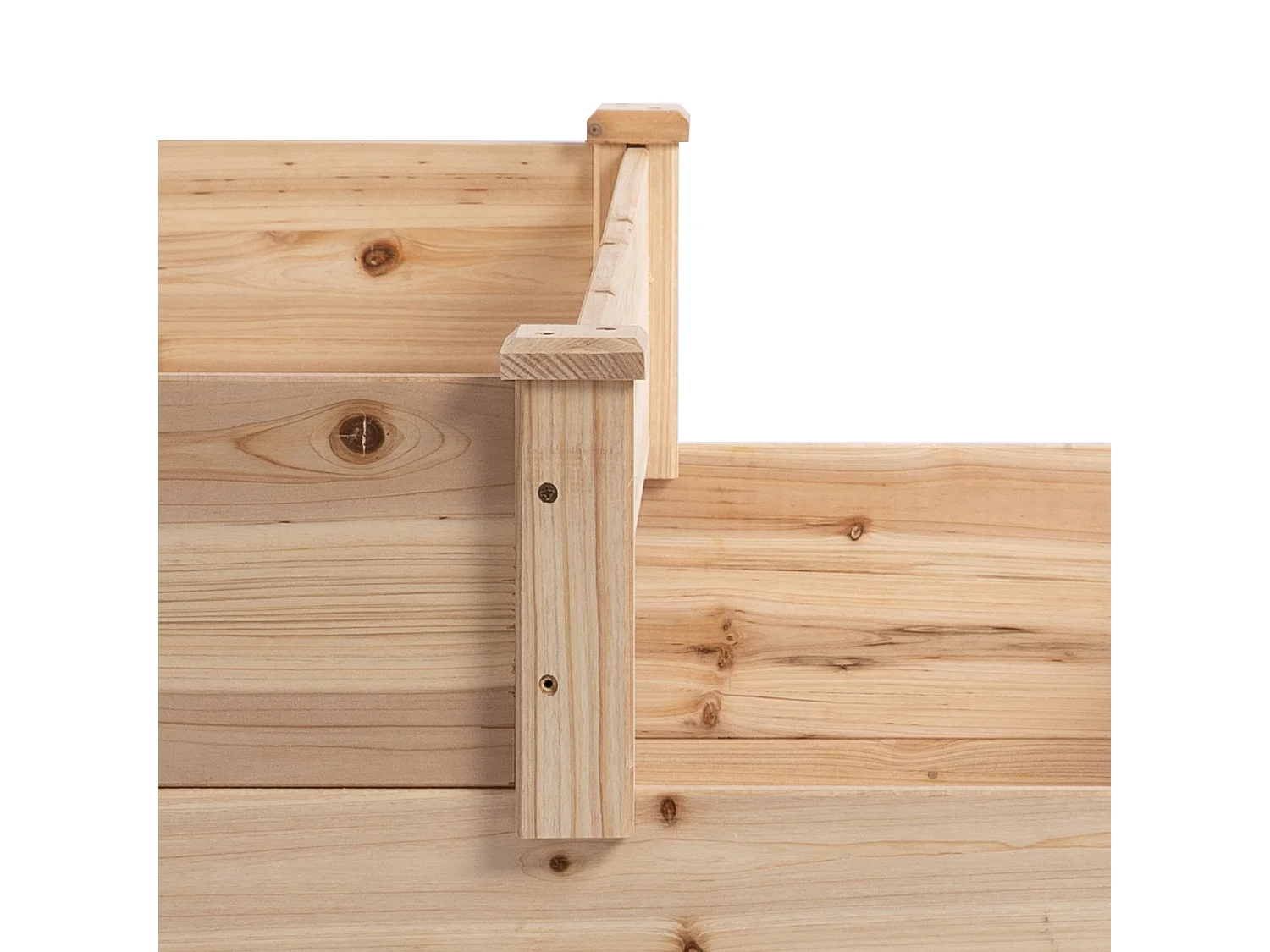 Lettino per orto rialzato a 3 livelli in legno naturale