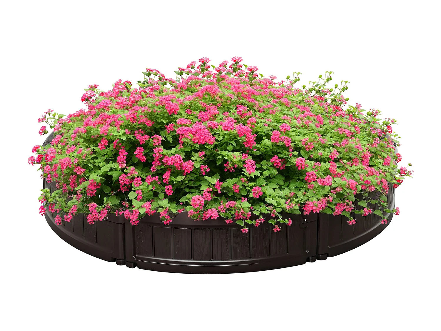 Letto per orto rialzato in hdpe fioriera esterna ø123x21cm