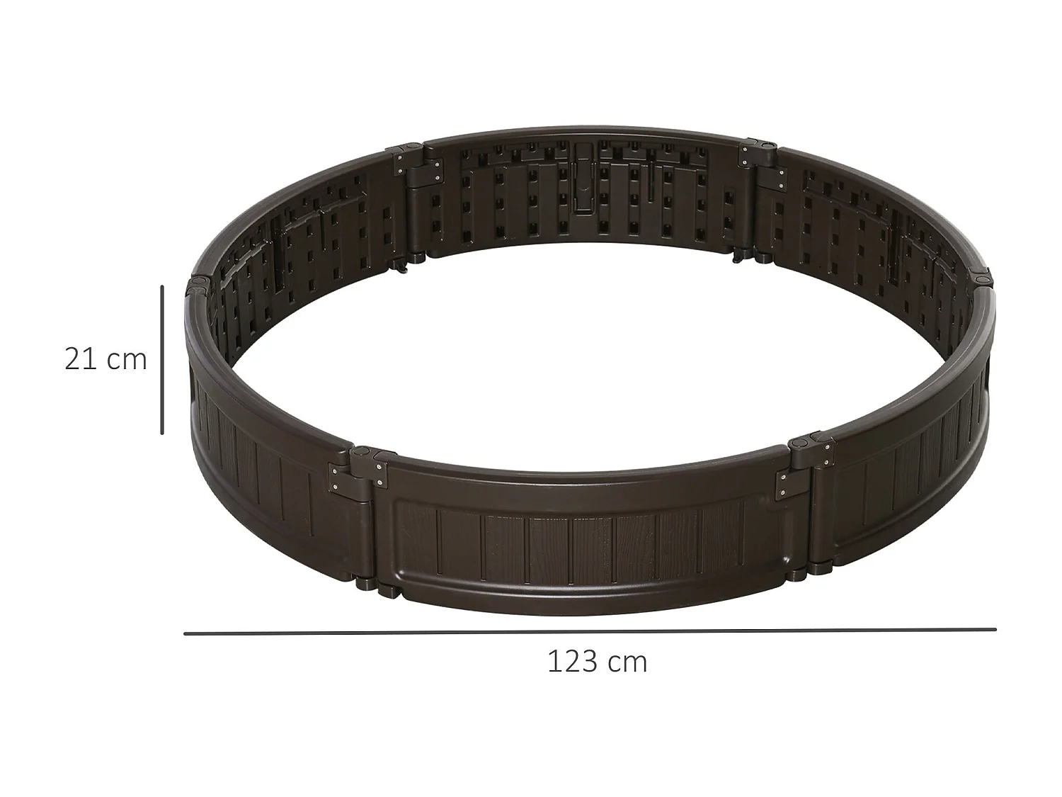 Letto per orto rialzato in hdpe fioriera esterna ø123x21cm