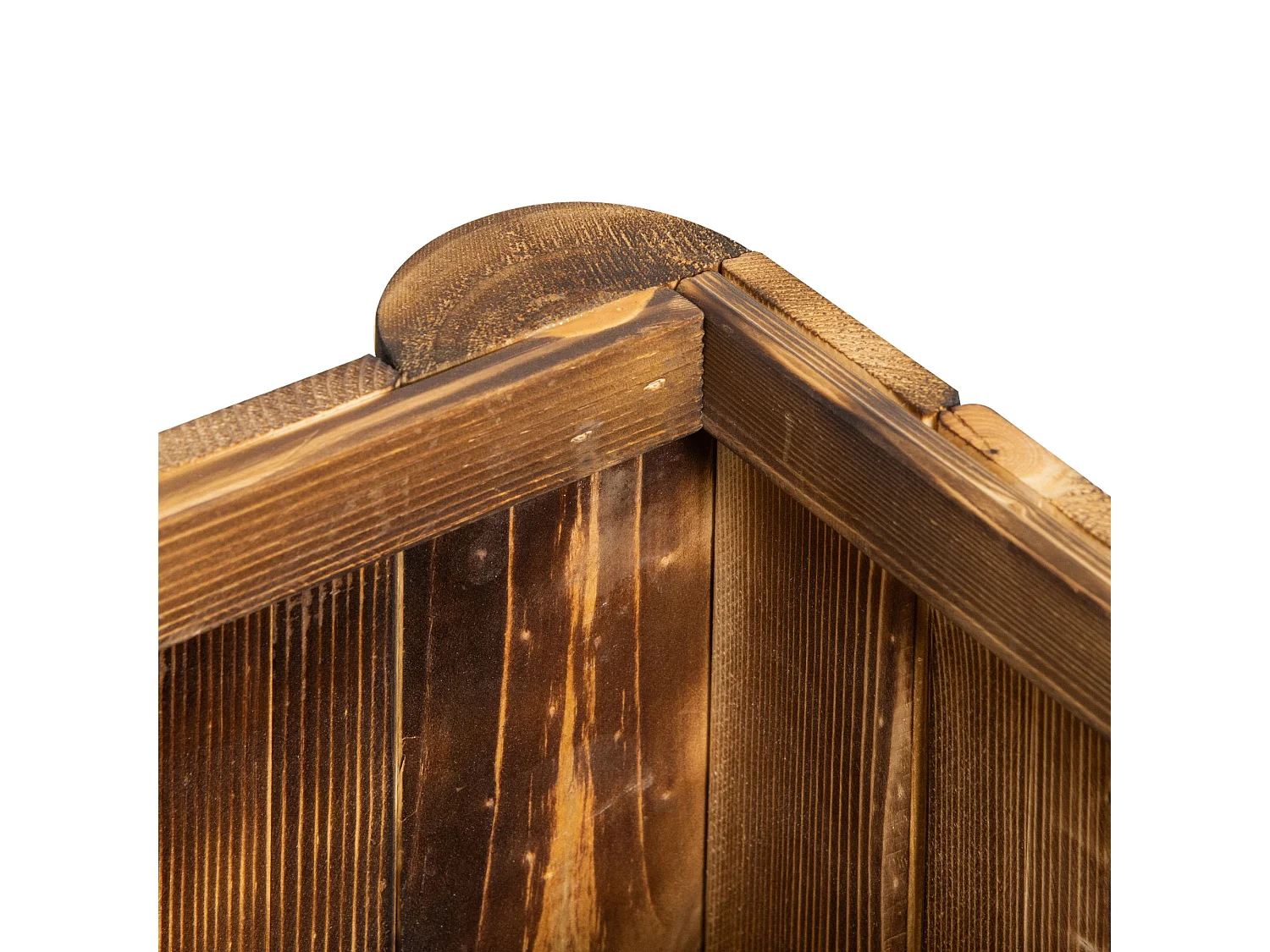 Fioriera vaso per piante box rettangolare in legno di abete