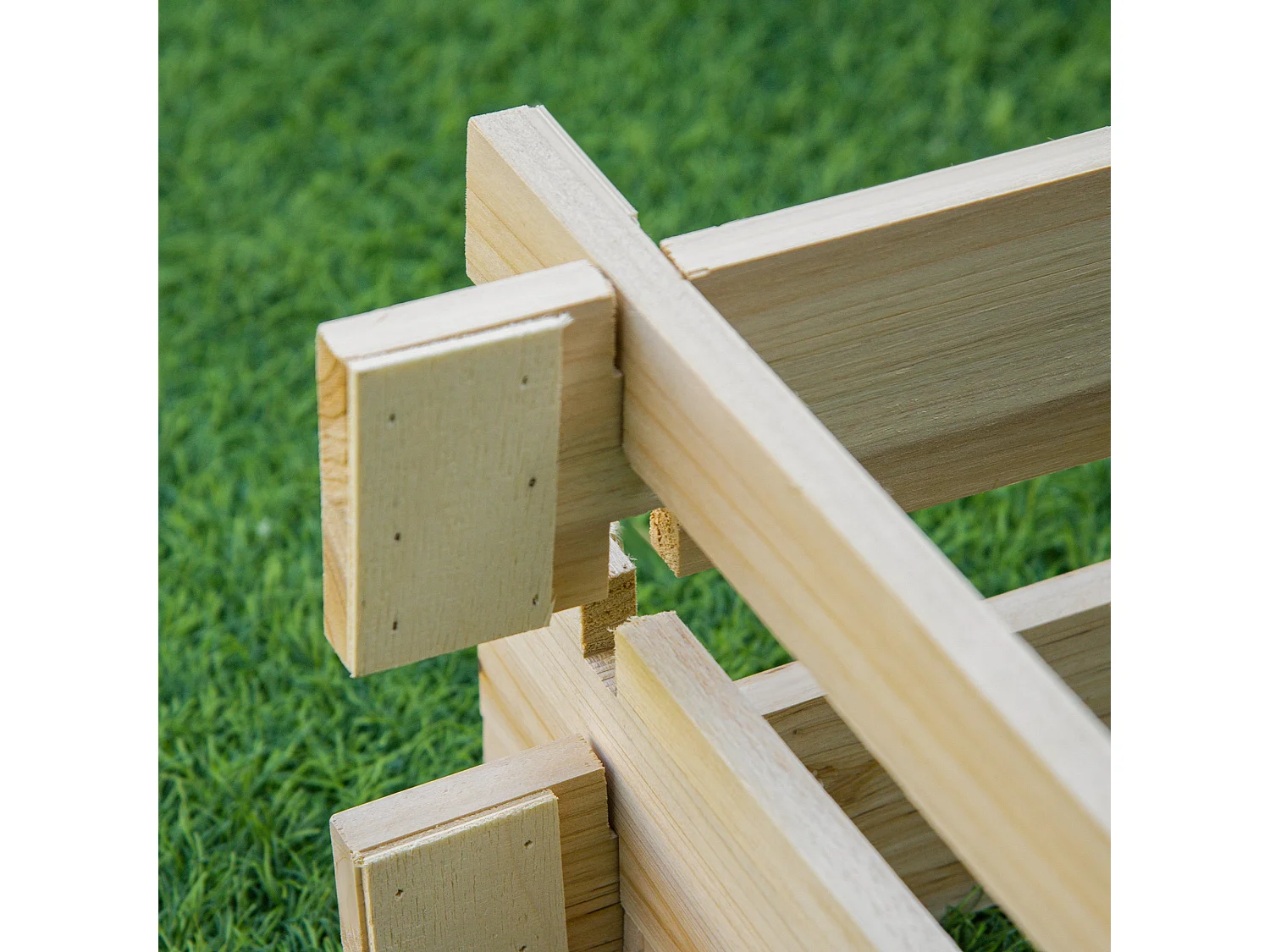 Letto per orto e giardino in legno montaggio senza viti 1x1m