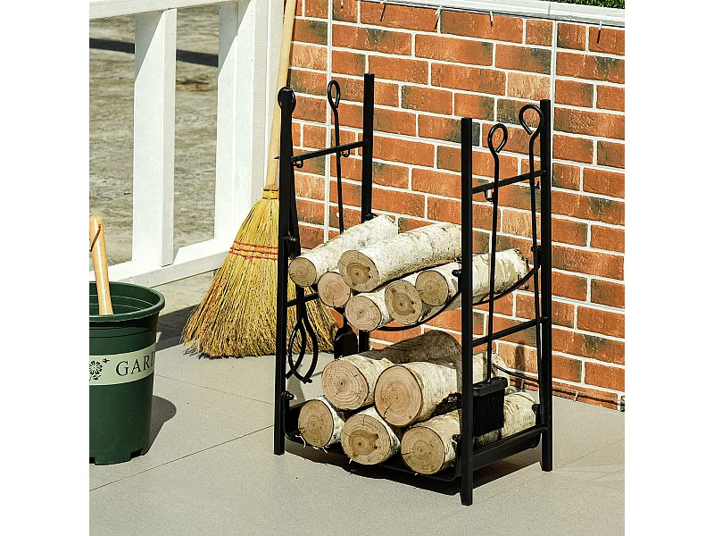 Portalegna da interno ed esterno fino 70kg accessori inclusi