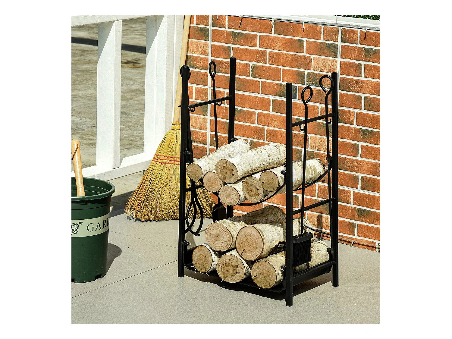 Portalegna da interno ed esterno fino 70kg accessori inclusi