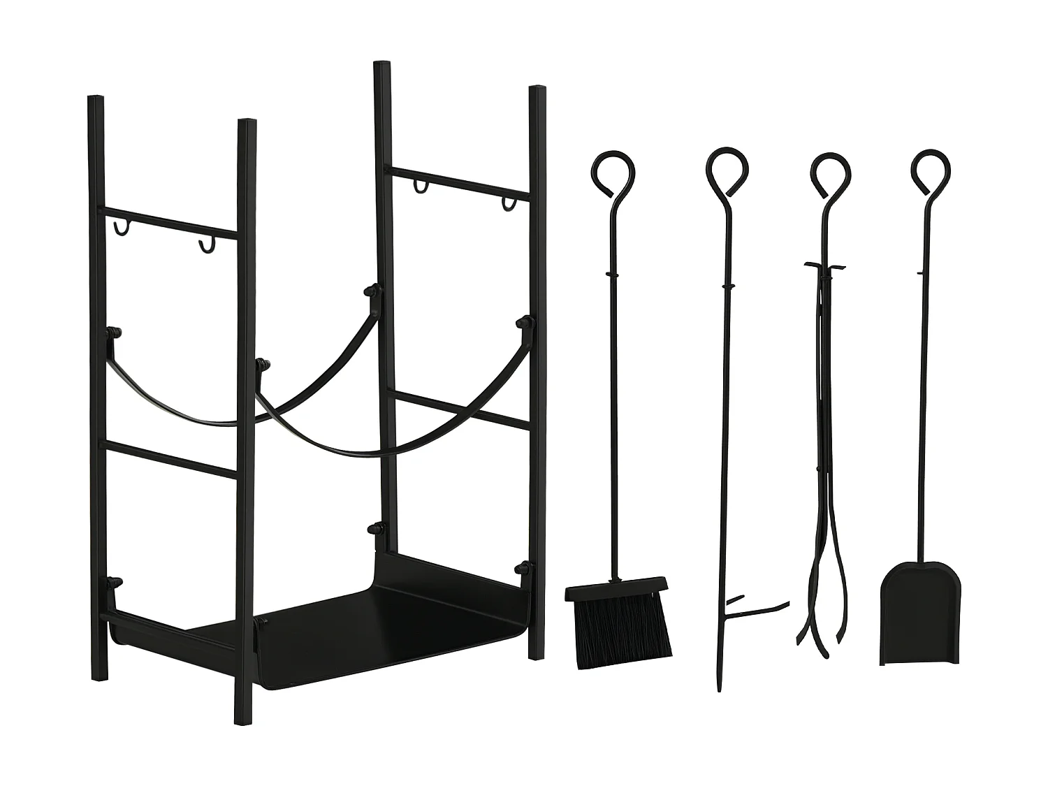 Portalegna da interno ed esterno fino 70kg accessori inclusi