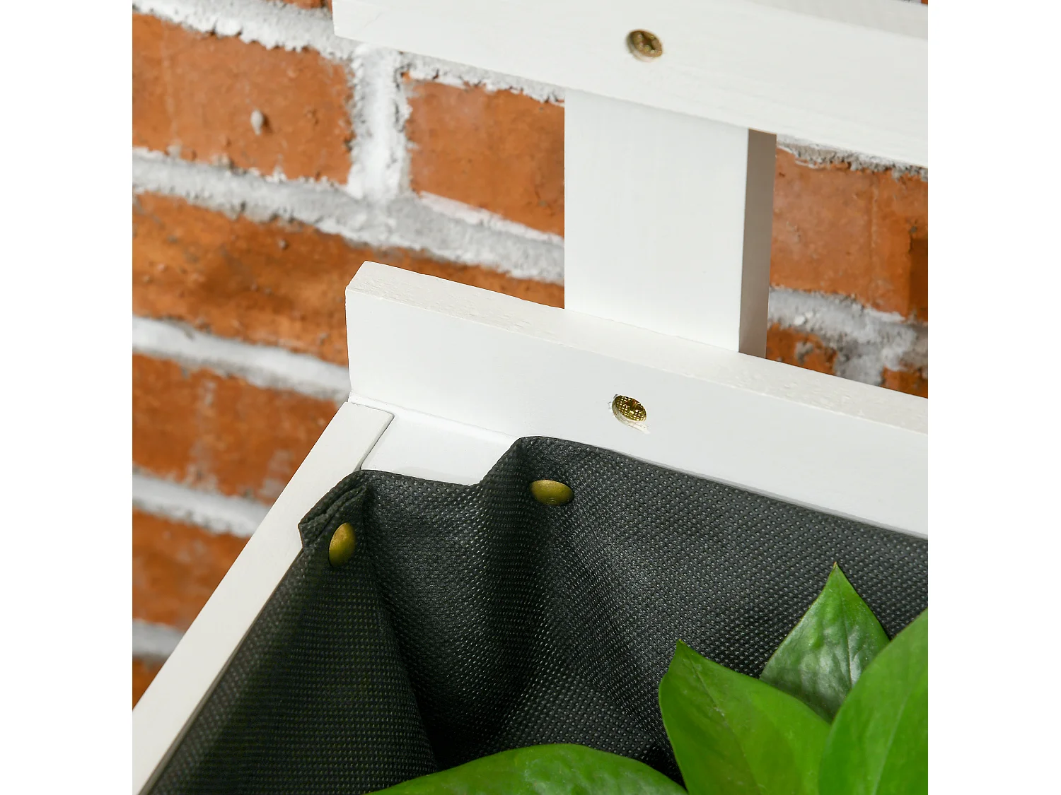 Fioriera verticale con 4 ruote e traliccio per rampicanti