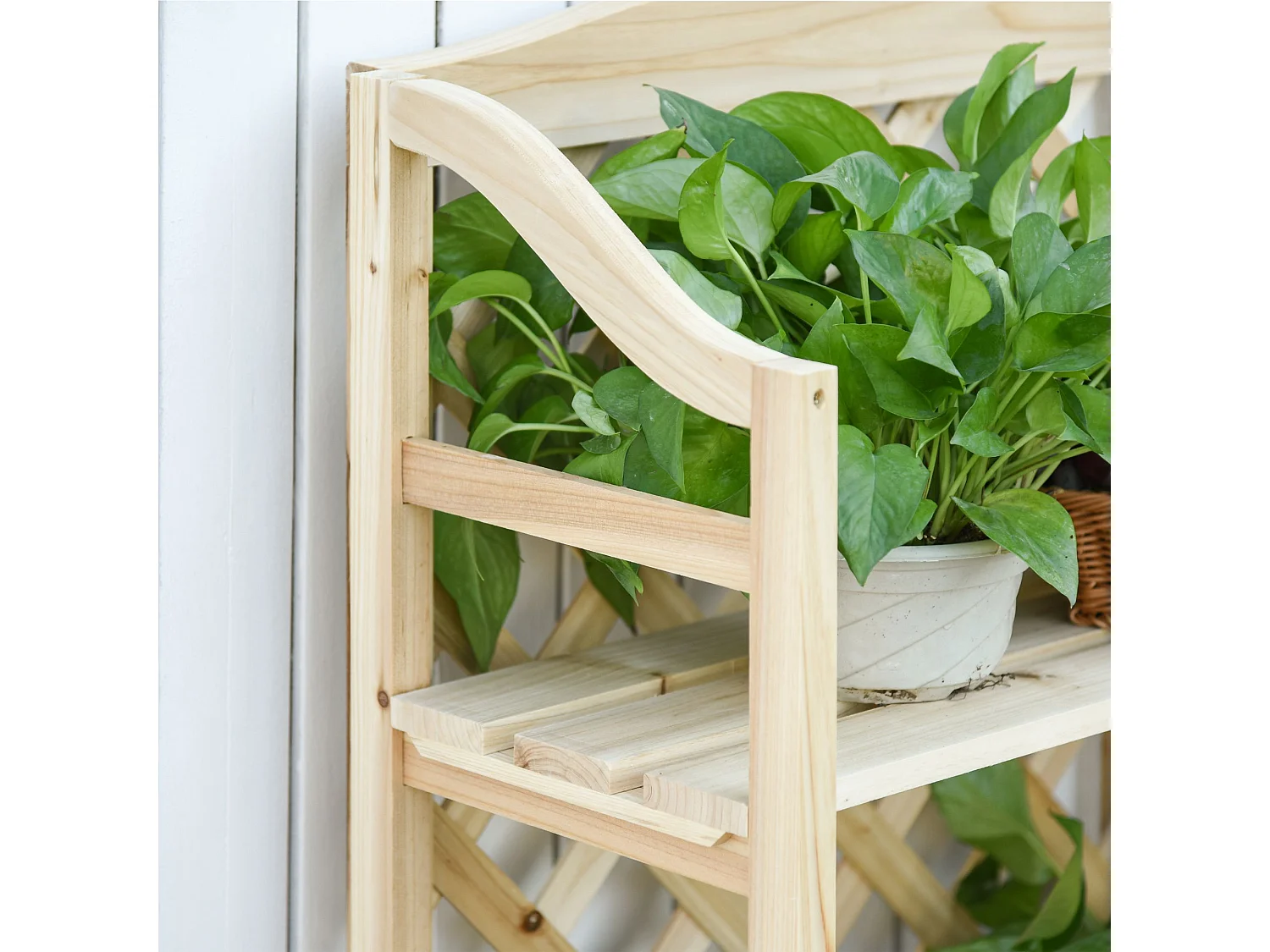 Scaffale portapiante pieghevole con mensole regolabili