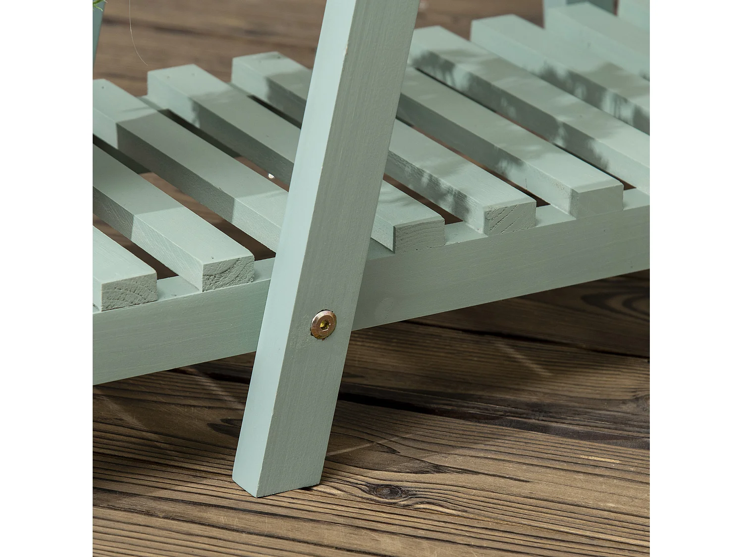 Portapiante a 3 livelli in abete per interni ed esterni verde