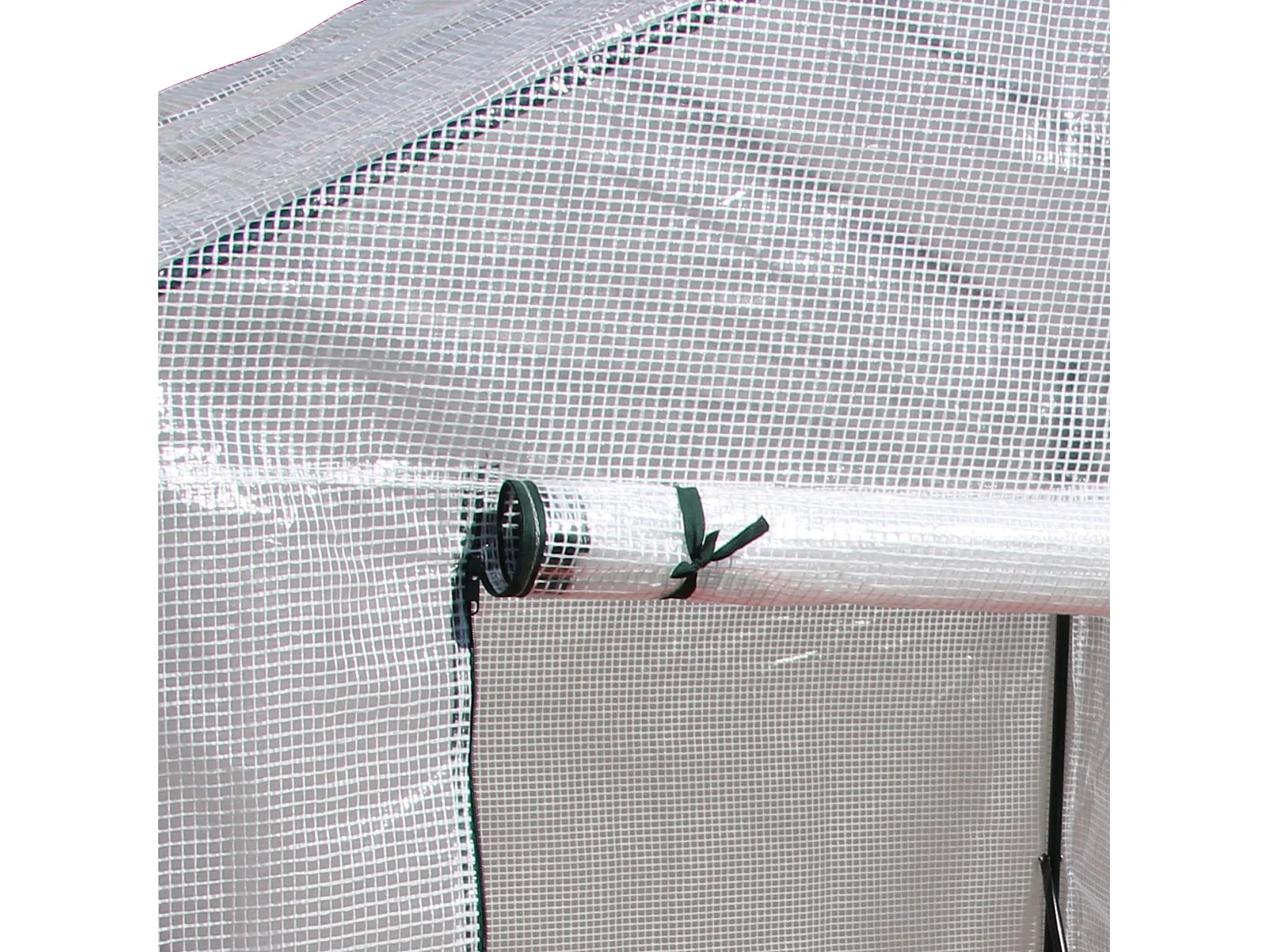 Serra da giardino in pe e acciaio con 2 scaffali bianca