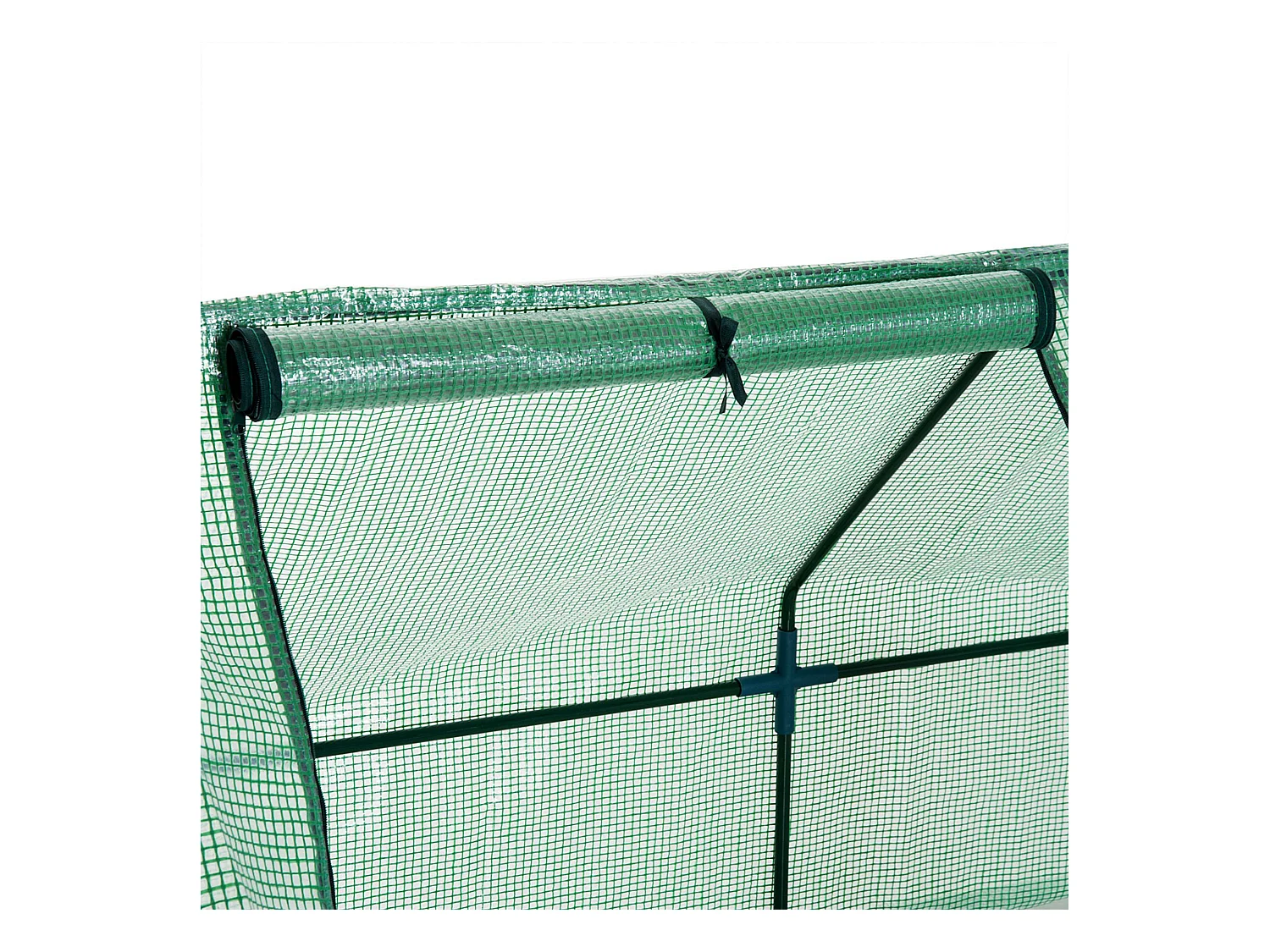 Serra da giardino a tunnel con copertura in plastica pe verde