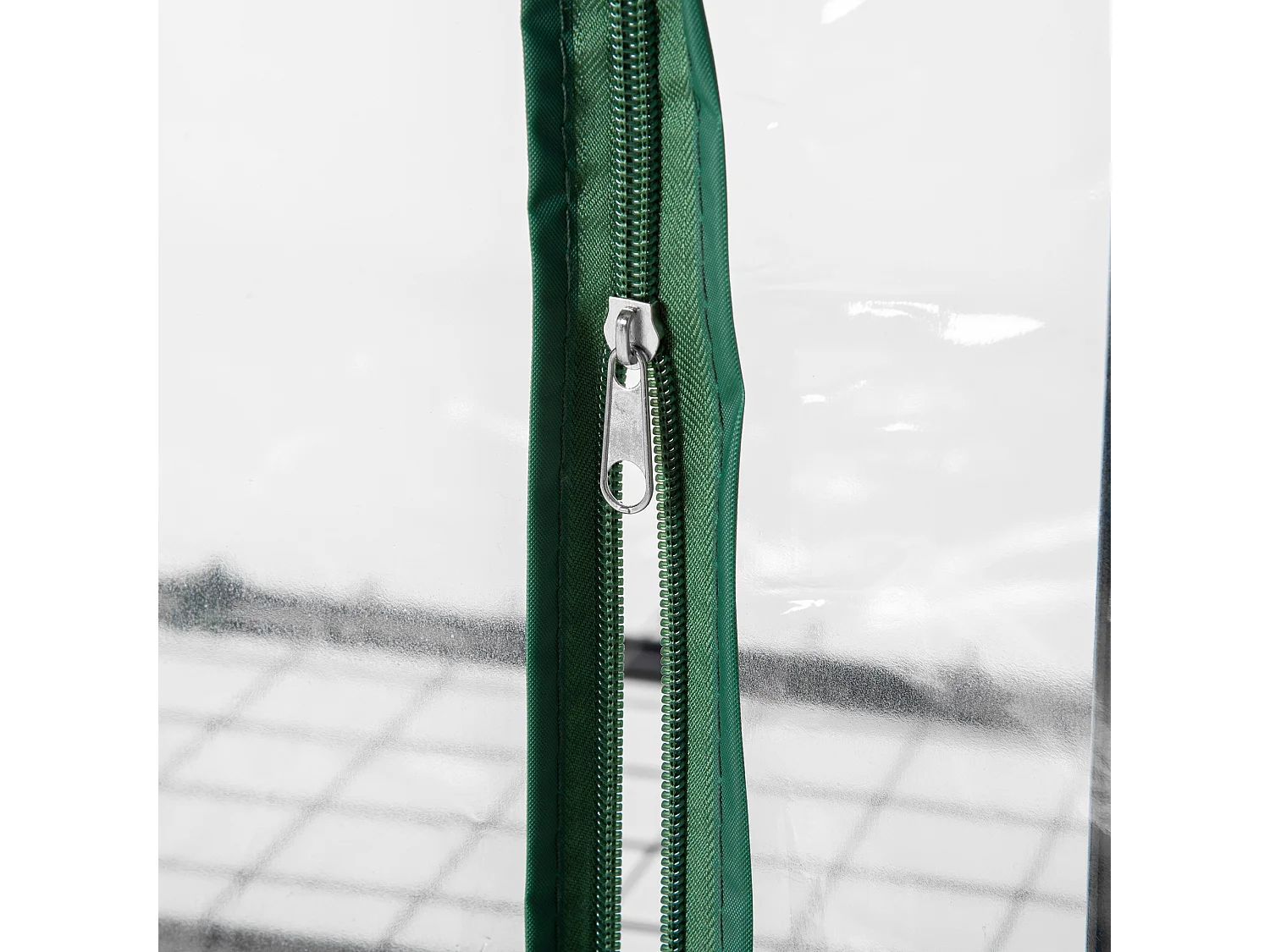 Serra da balcone con 4 ripiani e copertura in pvc trasparente