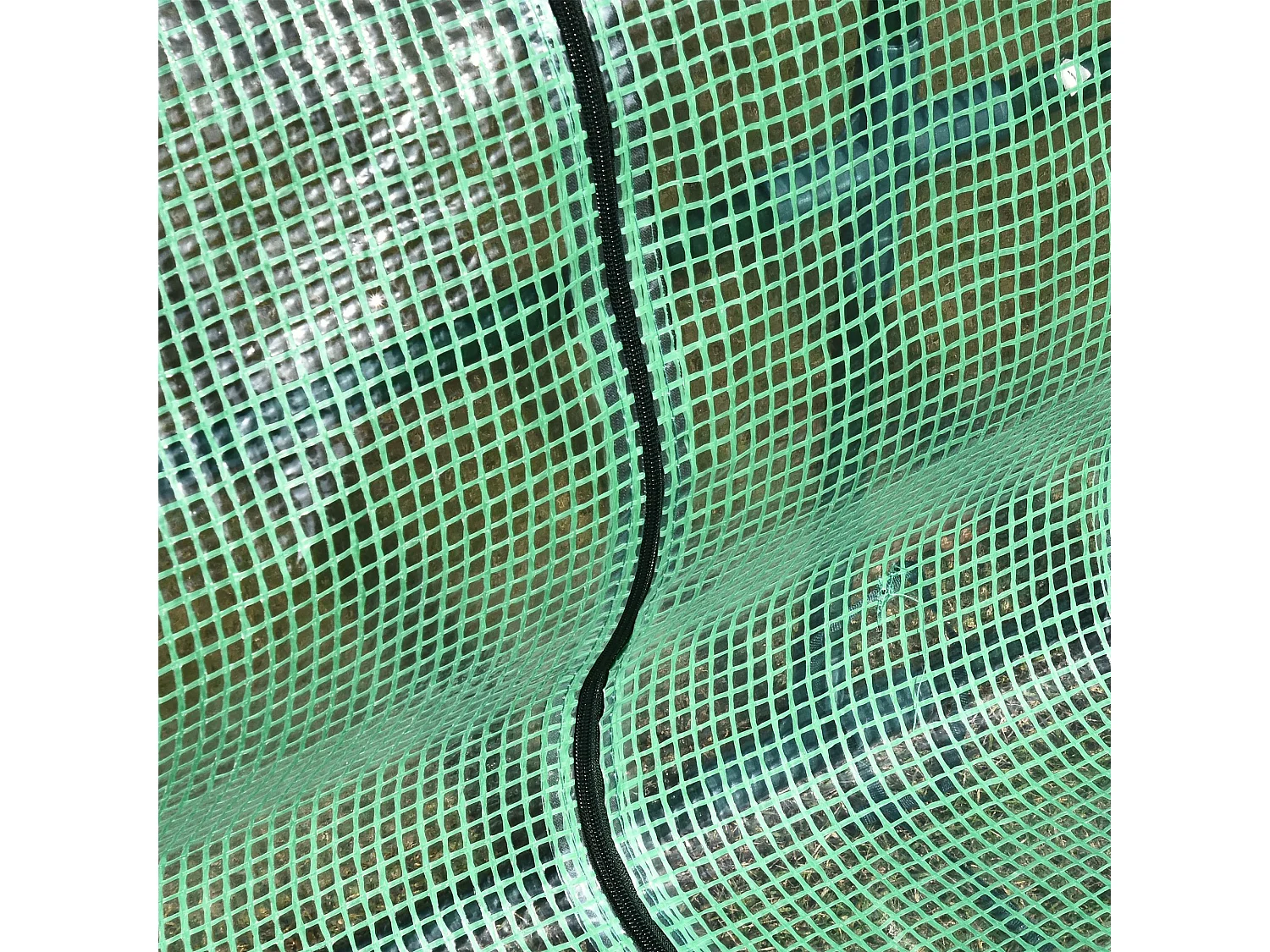 Serra per piante 4x1x0.8 m con 3 ingressi avvolgibili in acciaio e pe