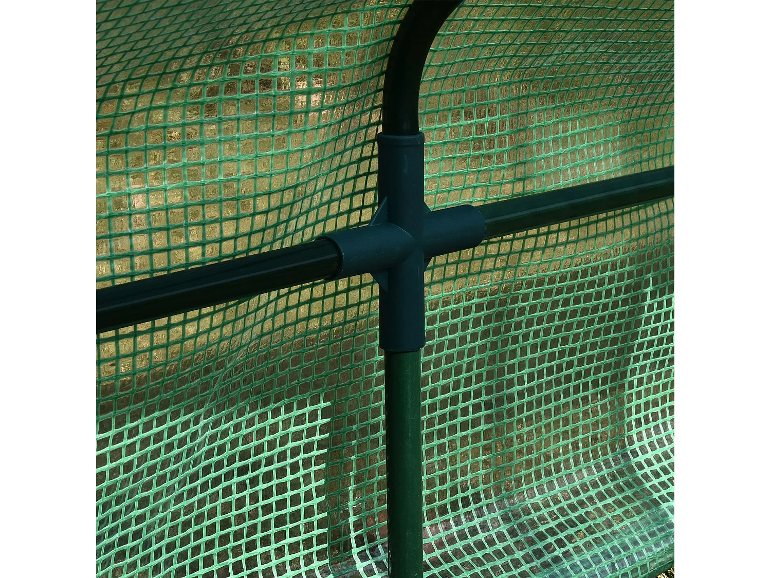 Serra per piante 4x1x0.8 m con 3 ingressi avvolgibili in acciaio e pe