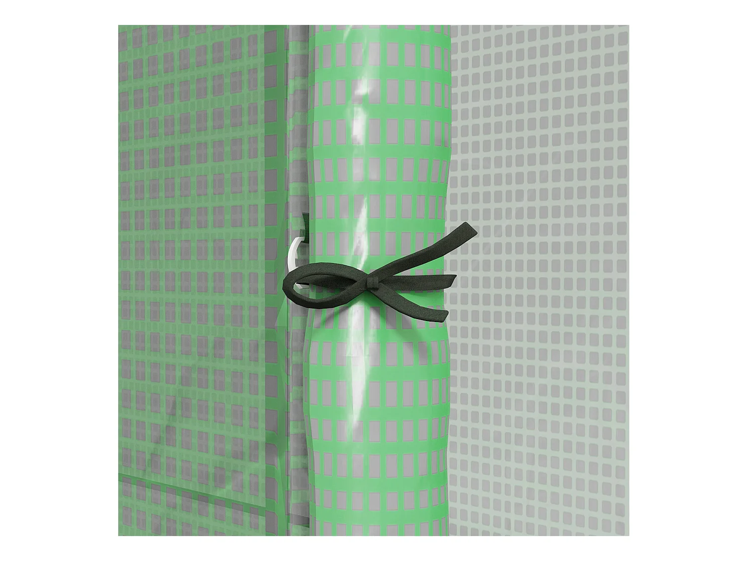 Serra da parete con 2 porte e copertura in pe anti uv verde