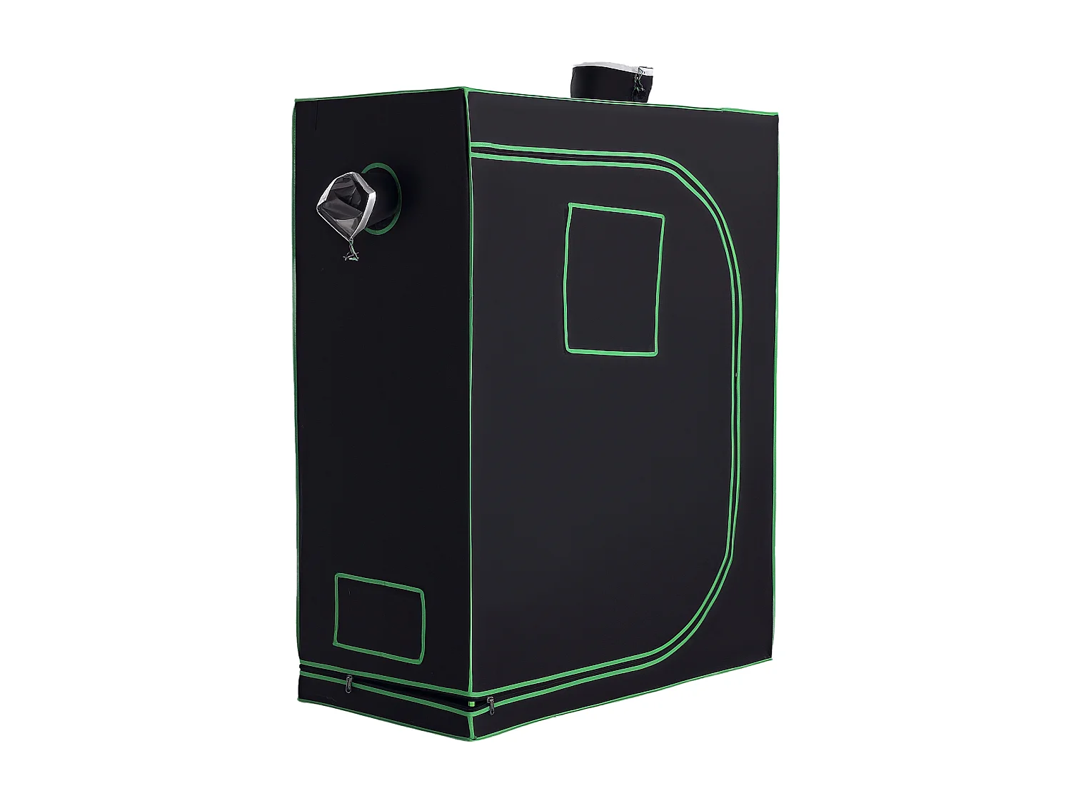 Tenda idroponica con prese d'aria regolabili in mylar nero