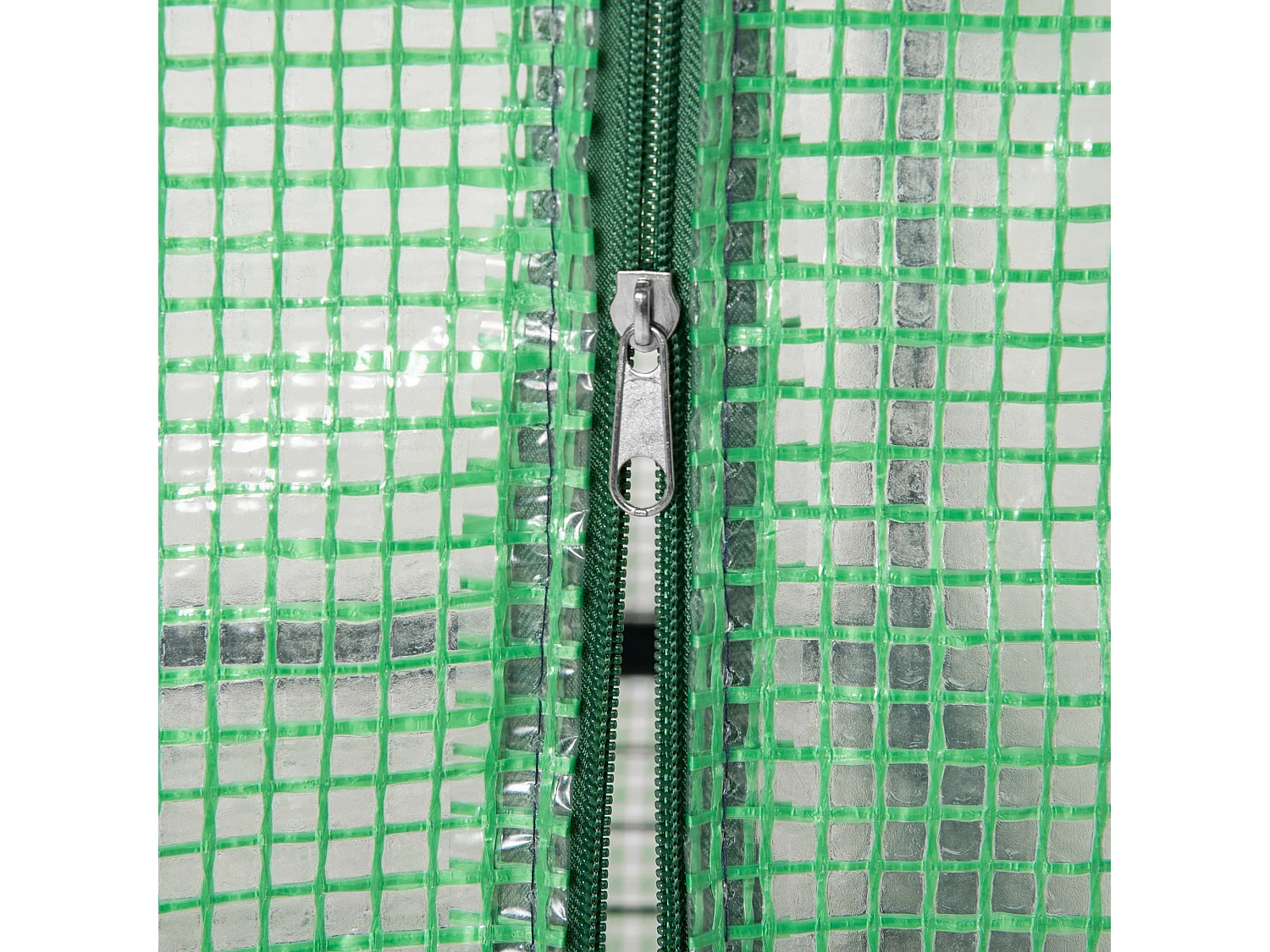 Serra verticale con 4 ripiani acciaio e pe verde 70x50x160cm