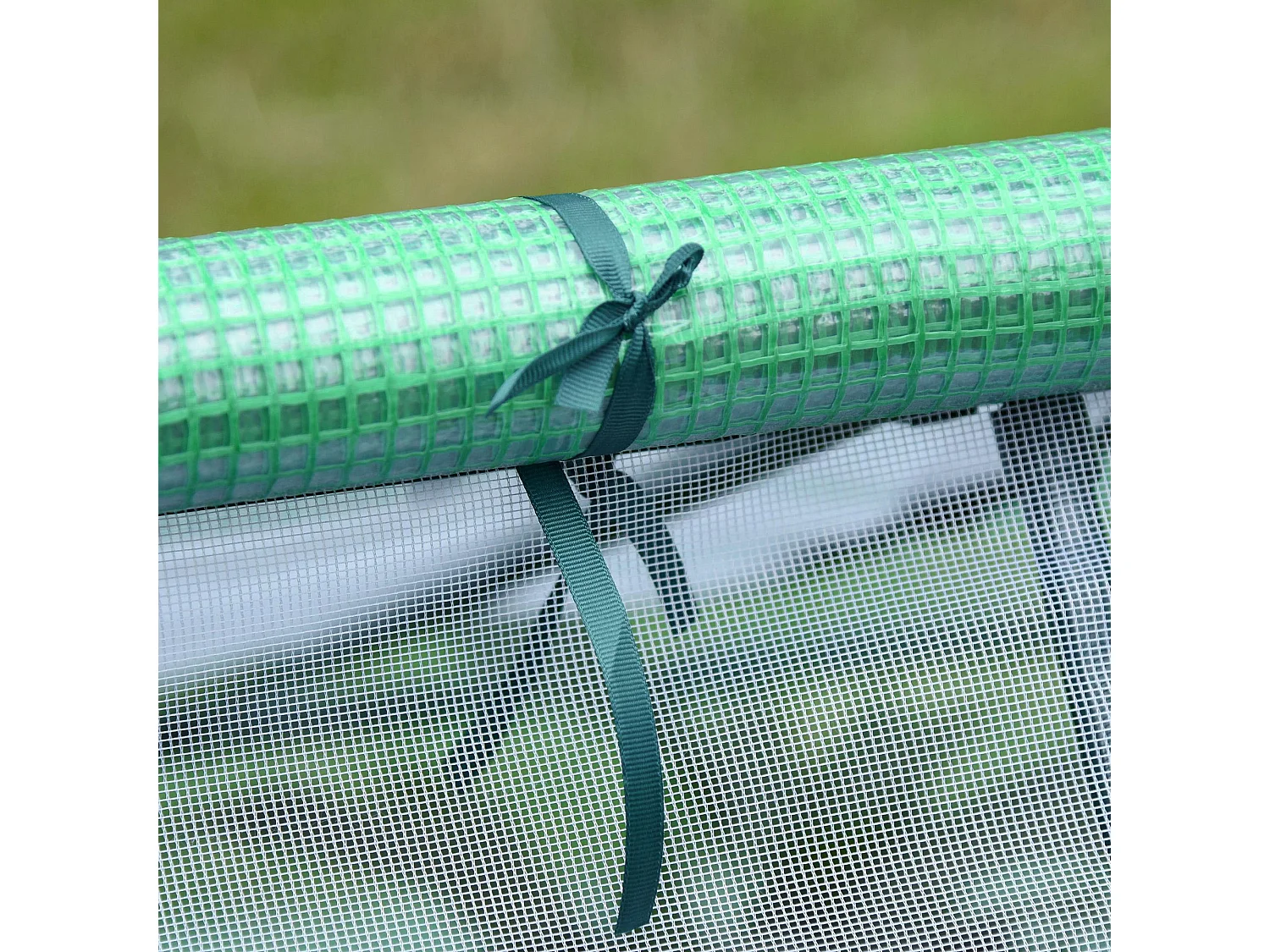 Serra da giardino in acciaio e pe con porte 180x140x80cm