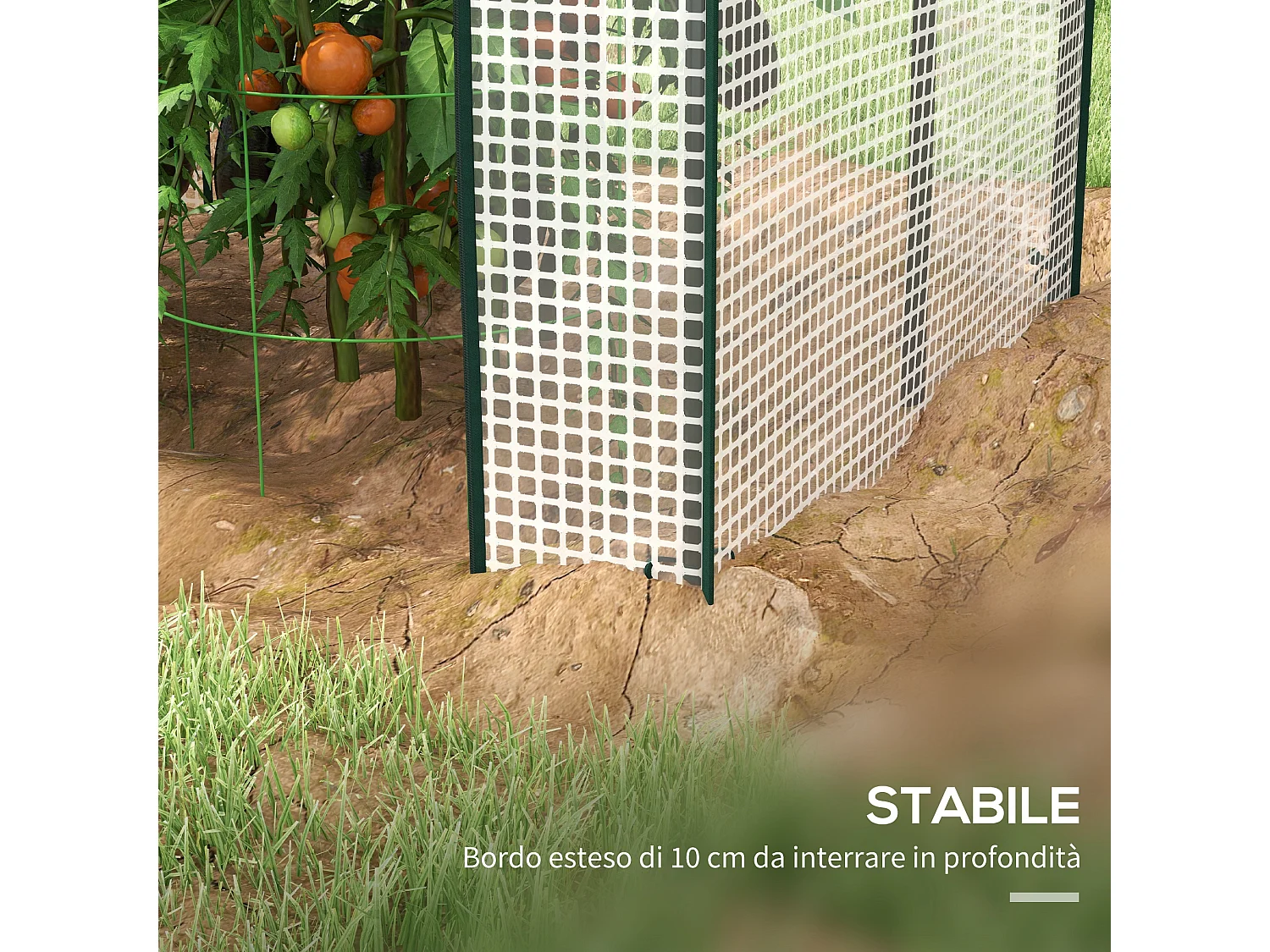 Serra da giardino con 2 zone separate e copertura in pe 100x80x150cm