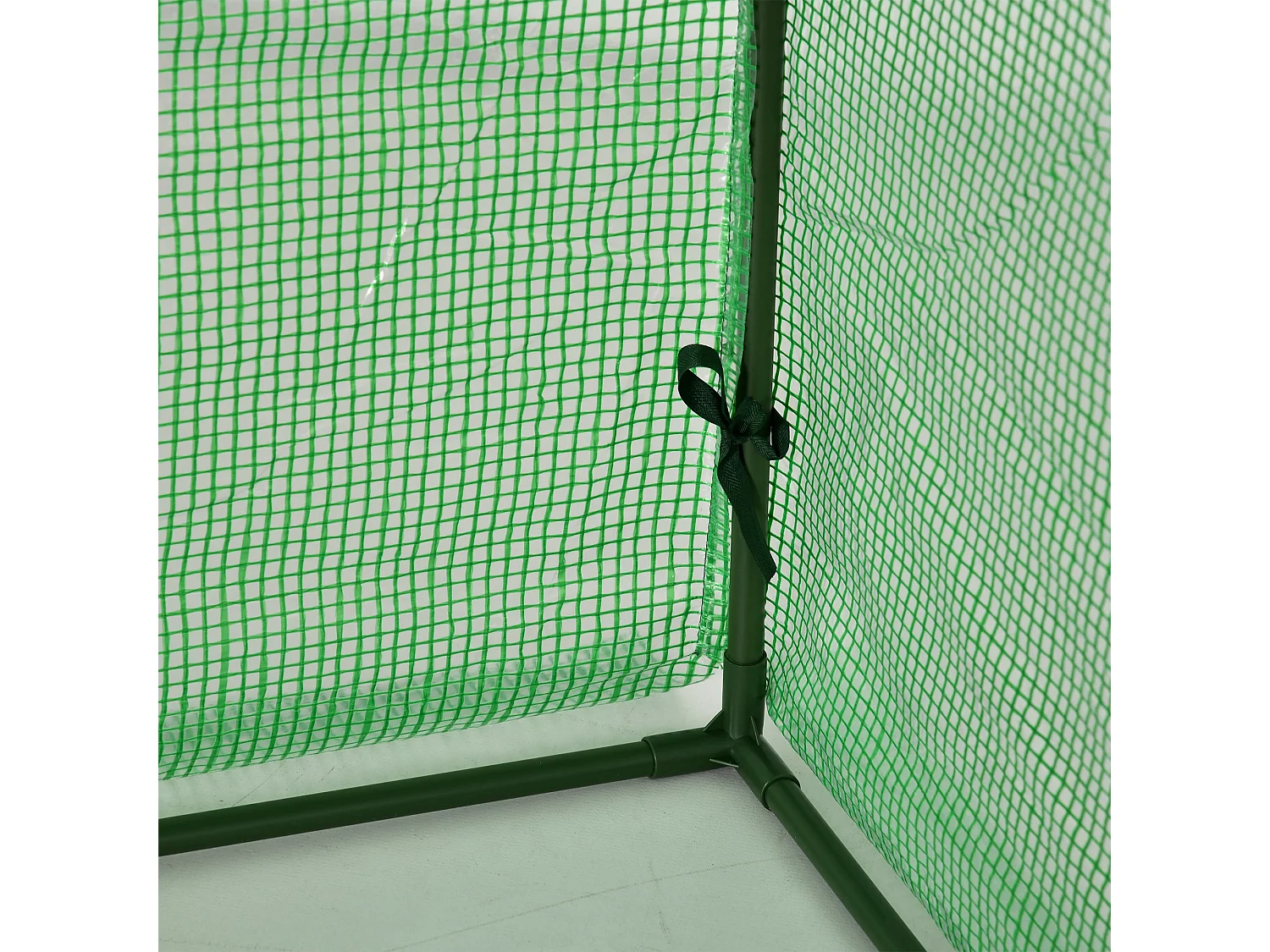 Serra da giardino in acciaio e pp con porte avvolgibili verde