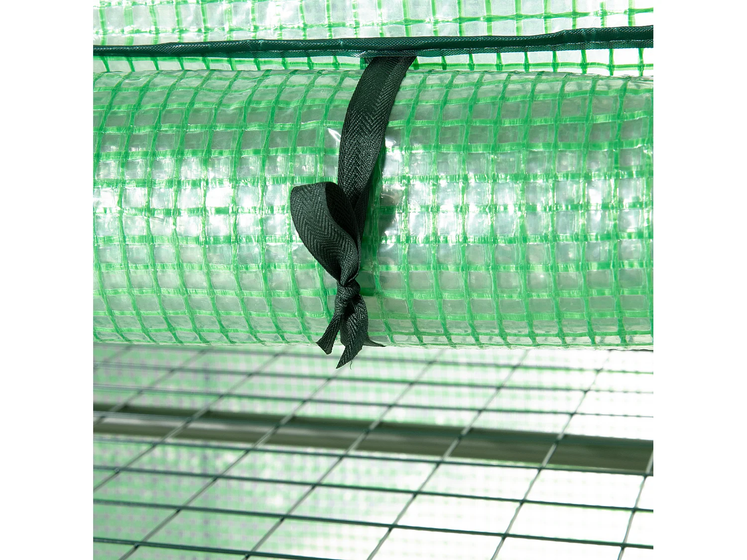 Serra da giardino ripiani in metallo copertura pe 80x49x160cm