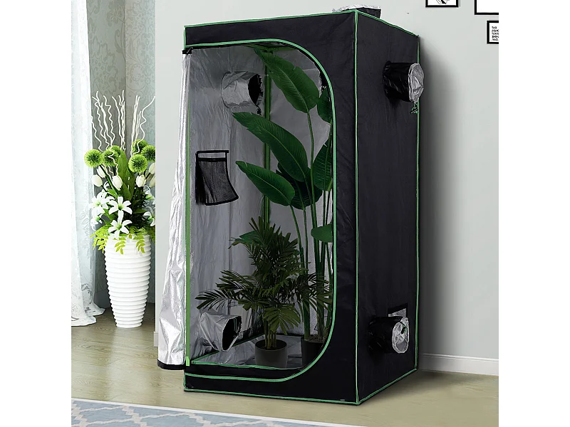 Tenda da coltivazione idroponica in mylar e oxford 600d 80x80x160 cm