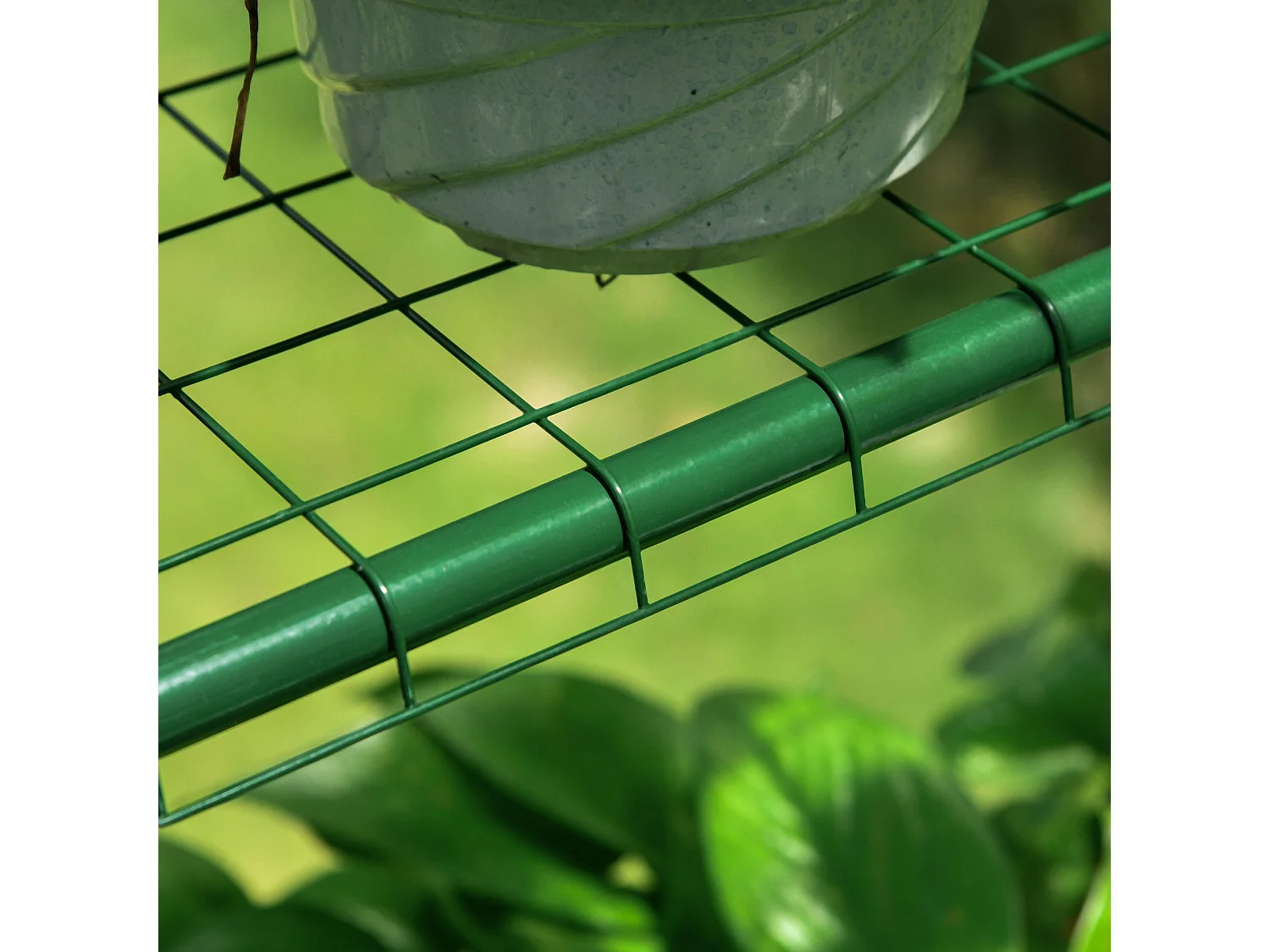 Serra da giardino con scaffali e copertura in plastica trasparente