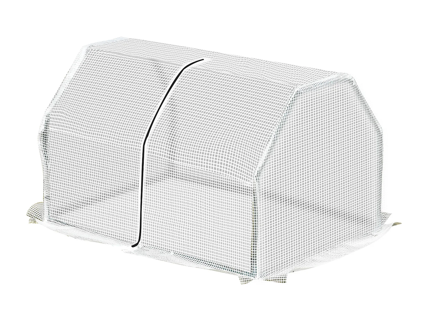 Mini serra da giardino in pe e acciaio con ingresso a zip