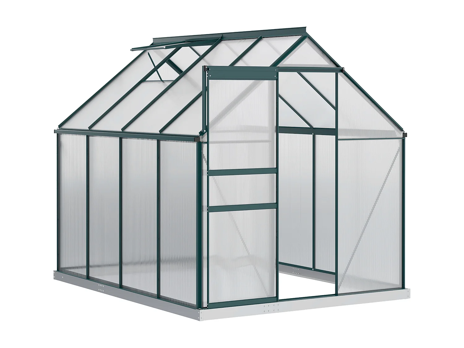 Serra per piante policarbonato 190x253x199cm porta scorrevole