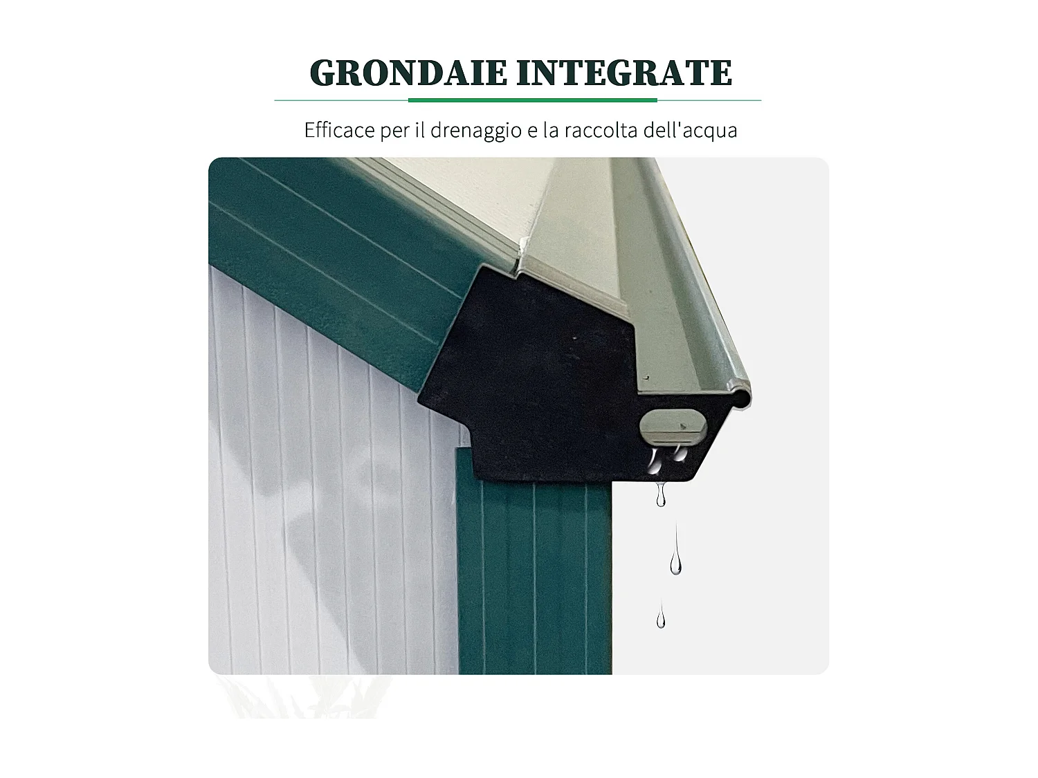 Serra per piante policarbonato 190x253x199cm porta scorrevole