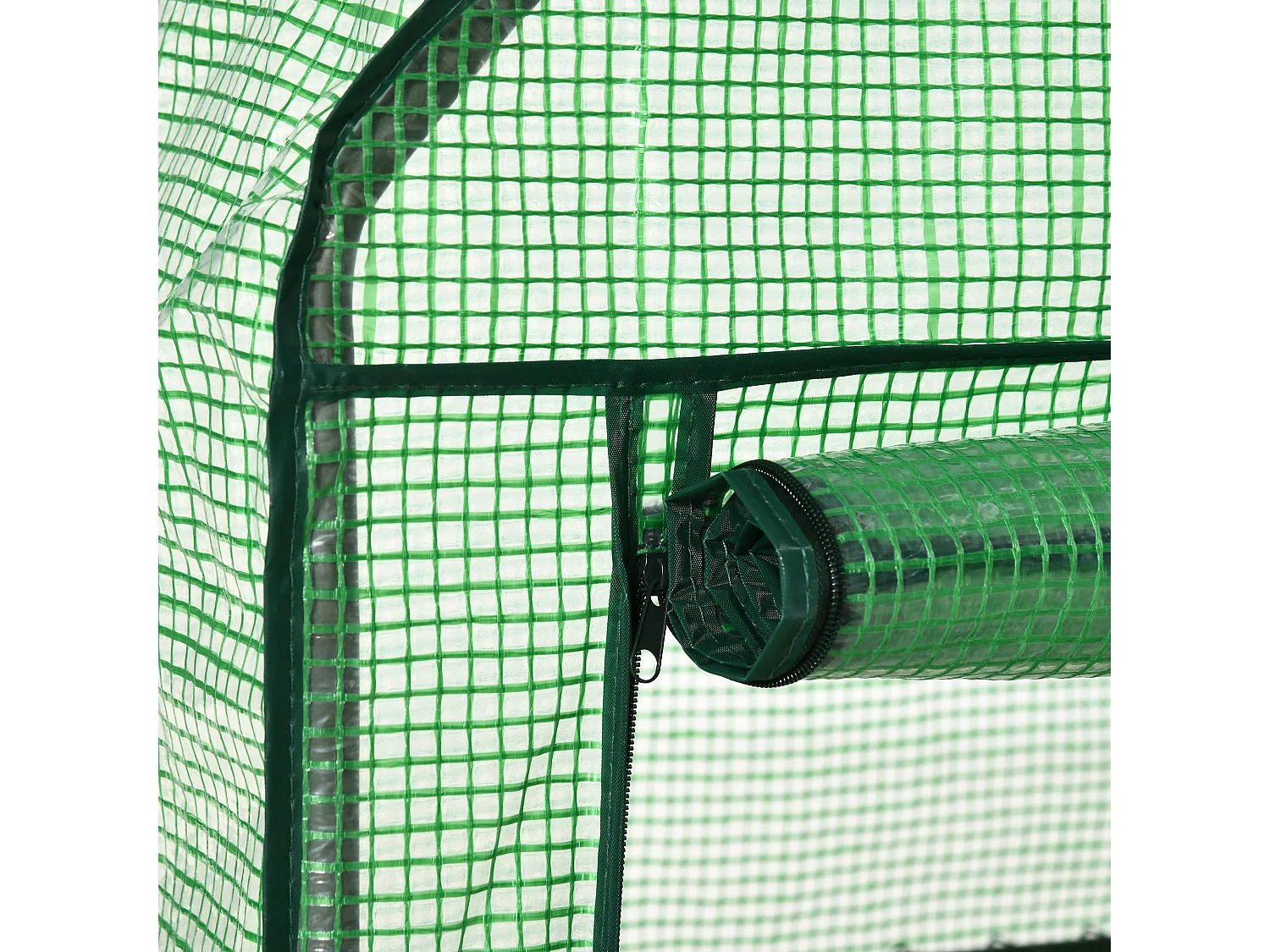 Mini serra con 2 ripiani in metallo copertura pe 69x49x92cm