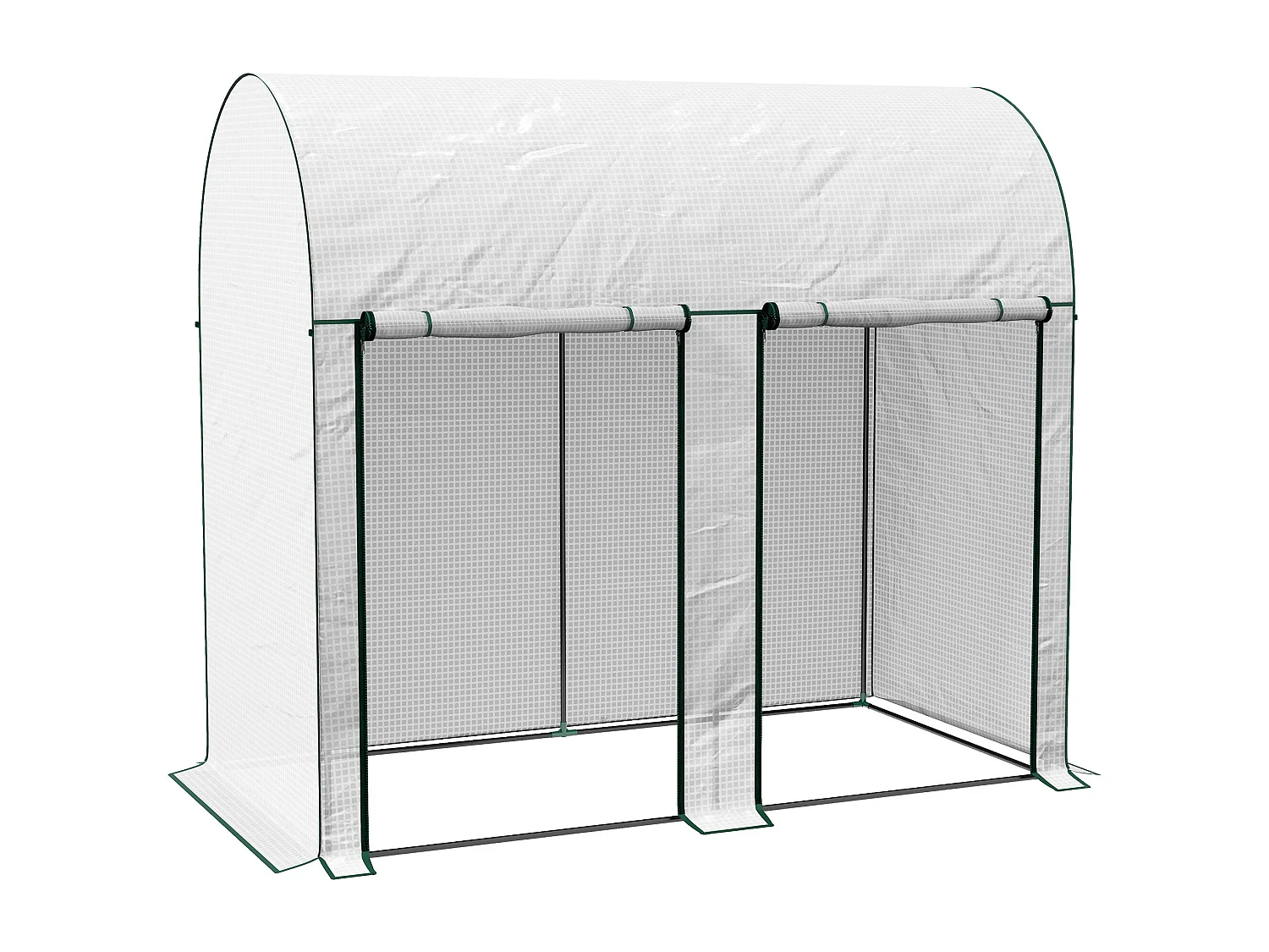 Serra da giardino con 2 porte avvolgibili 2x1x1.78 bianco