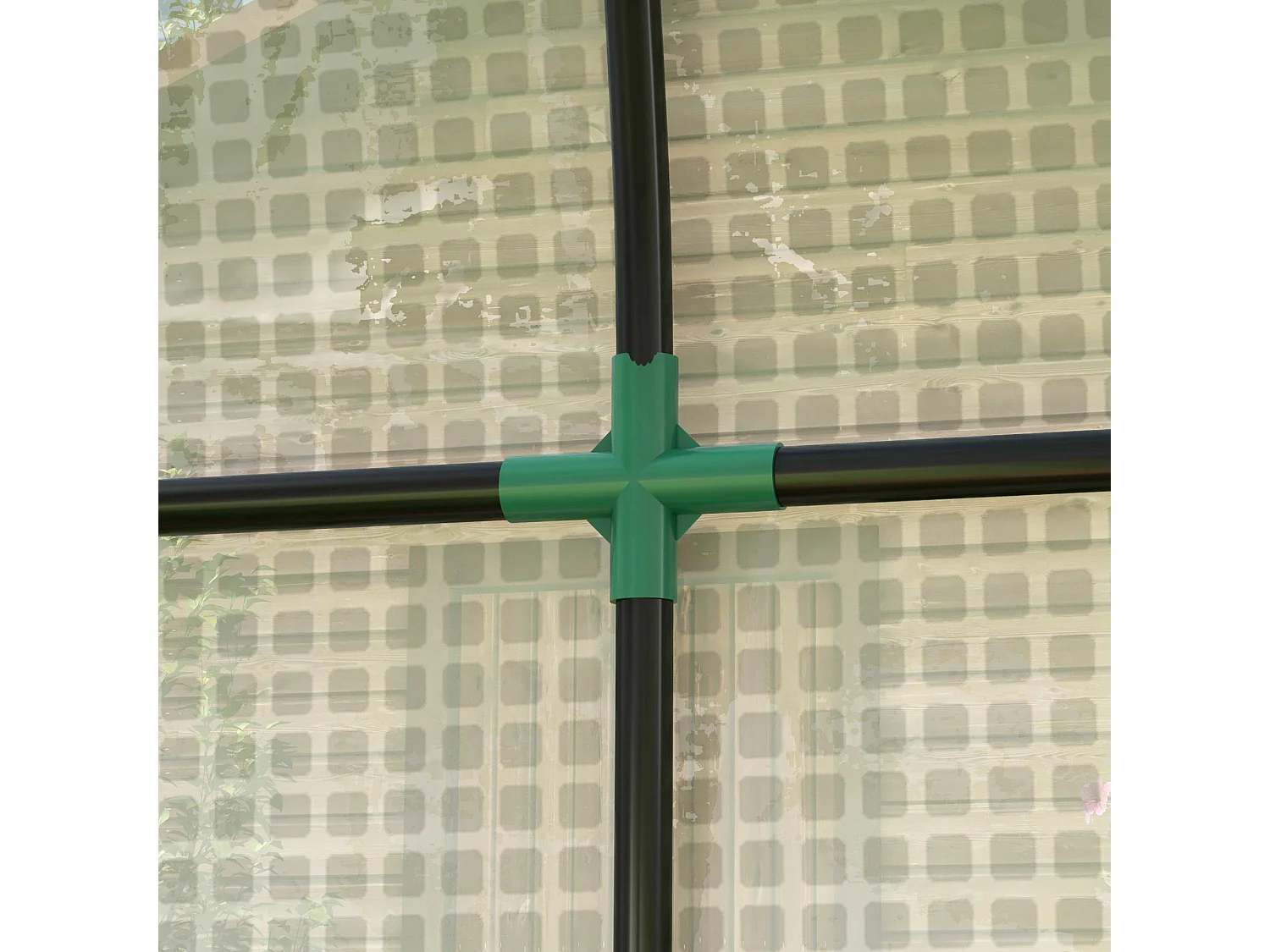 Serra da giardino con 2 porte avvolgibili 2x1x1.78 bianco