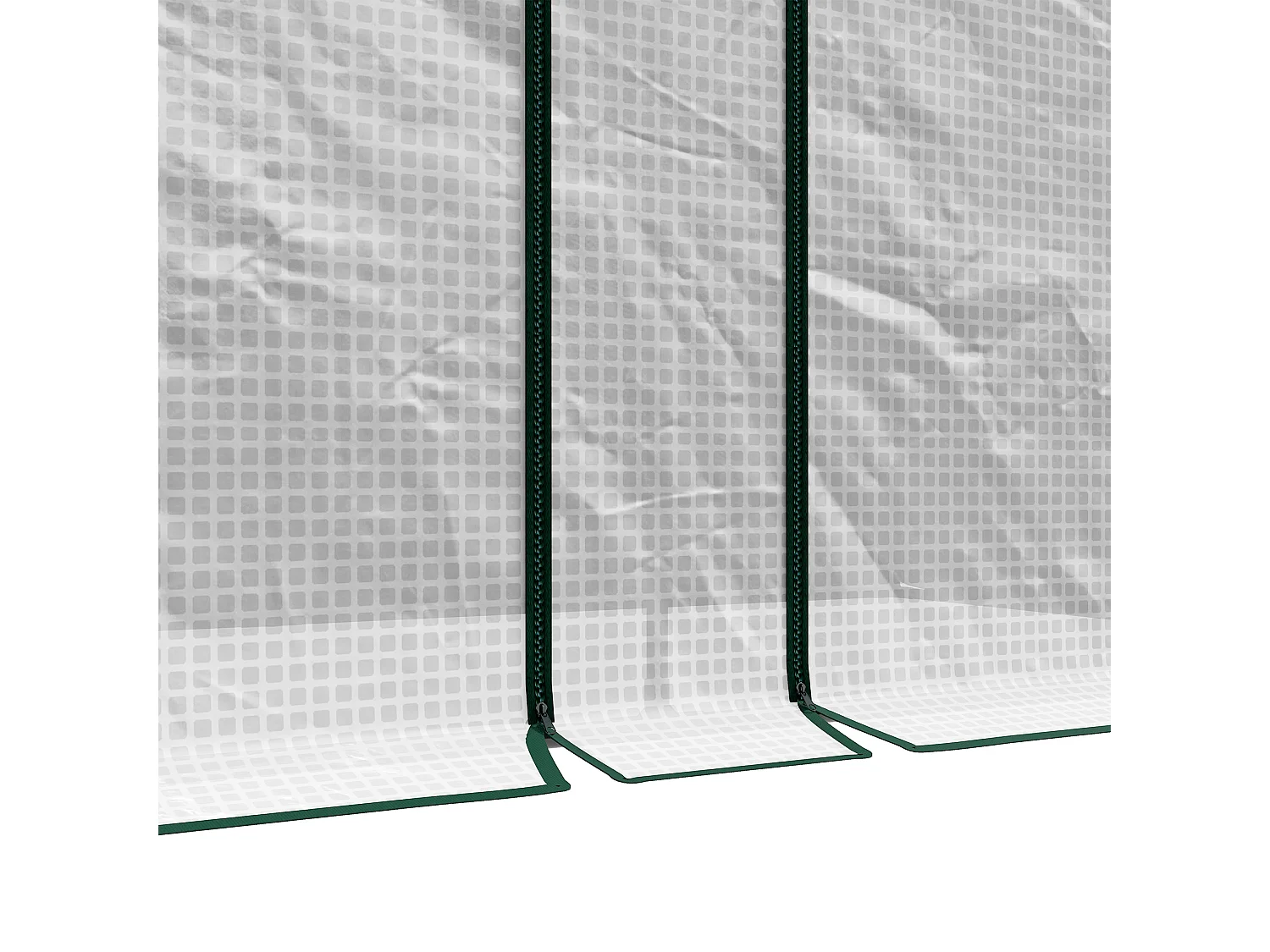 Serra da giardino con 2 porte avvolgibili 2x1x1.78 bianco